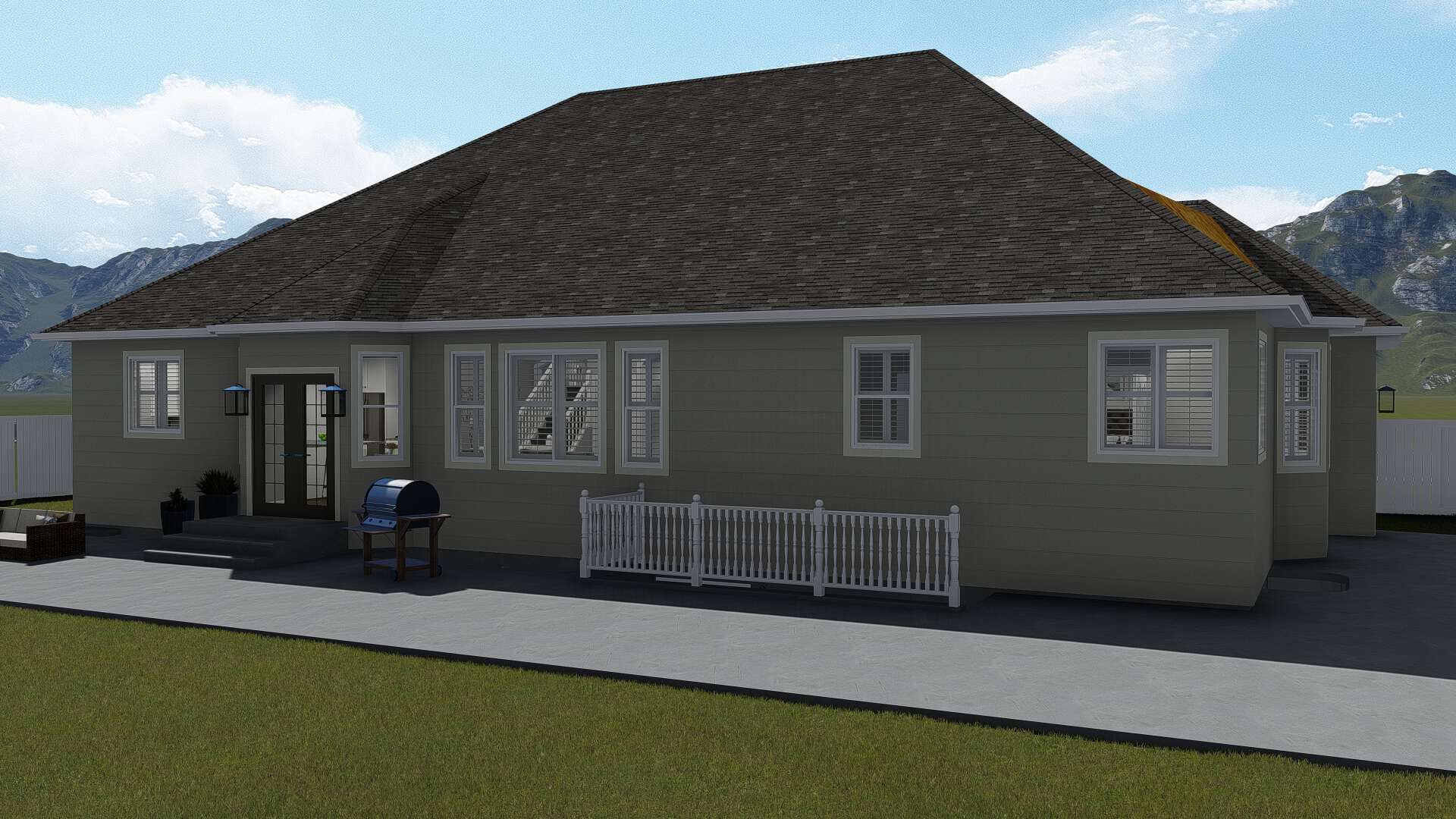 Rear View of this 6-Bedroom, 2481 Sq Ft Plan - 187-1143