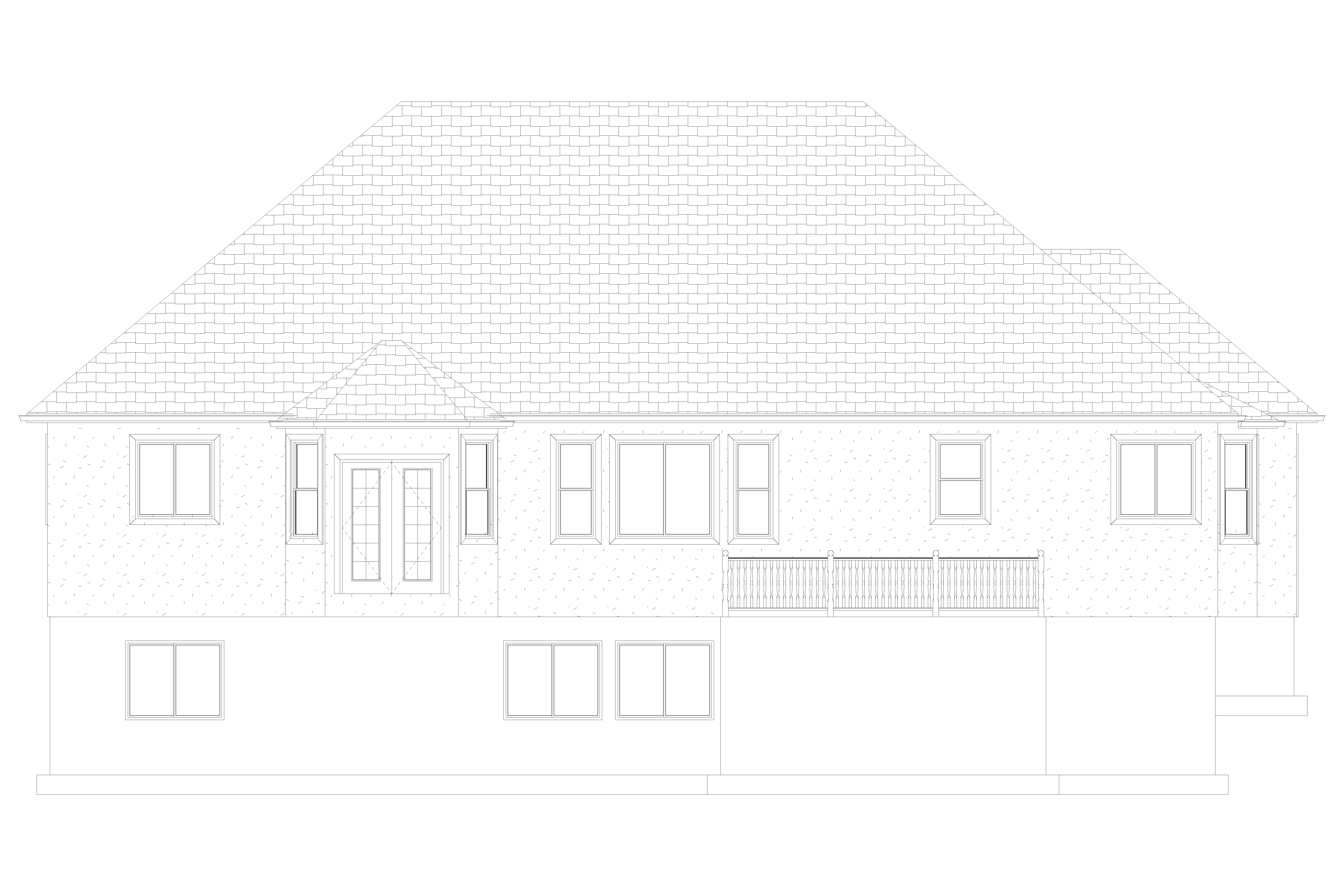 Home Plan Rear Elevation of this 6-Bedroom,2481 Sq Ft Plan -187-1143