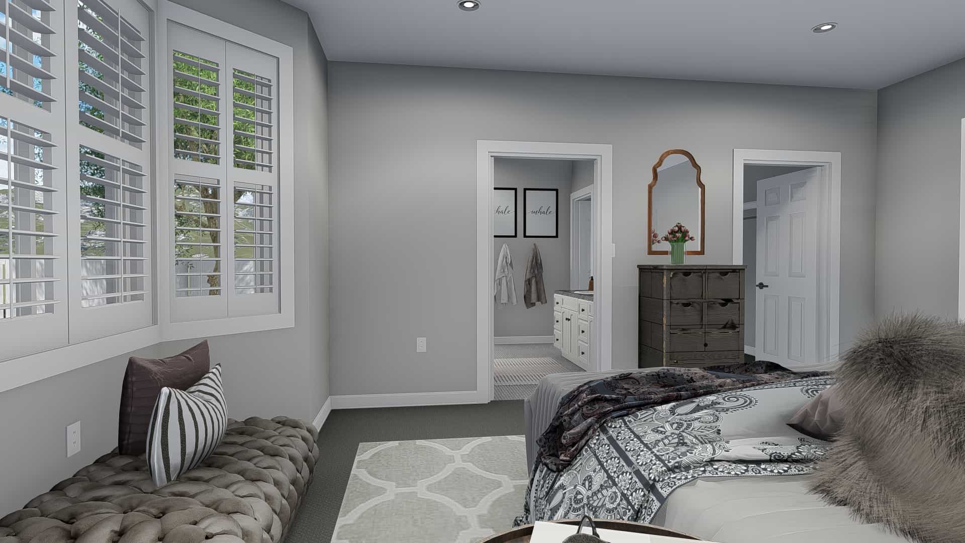 Master Bedroom of this 6-Bedroom, 2481 Sq Ft Plan - 187-1143