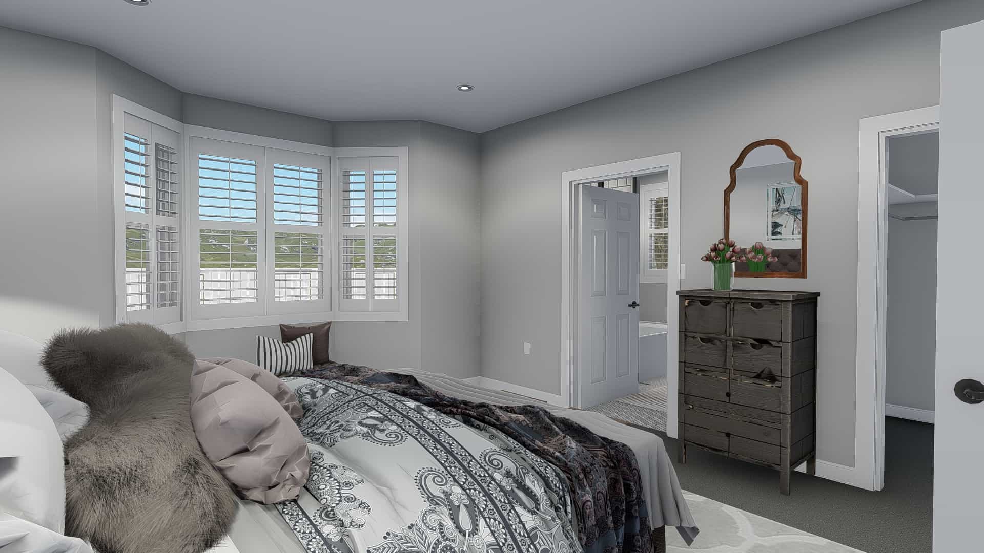 Master Bedroom of this 6-Bedroom, 2481 Sq Ft Plan - 187-1143