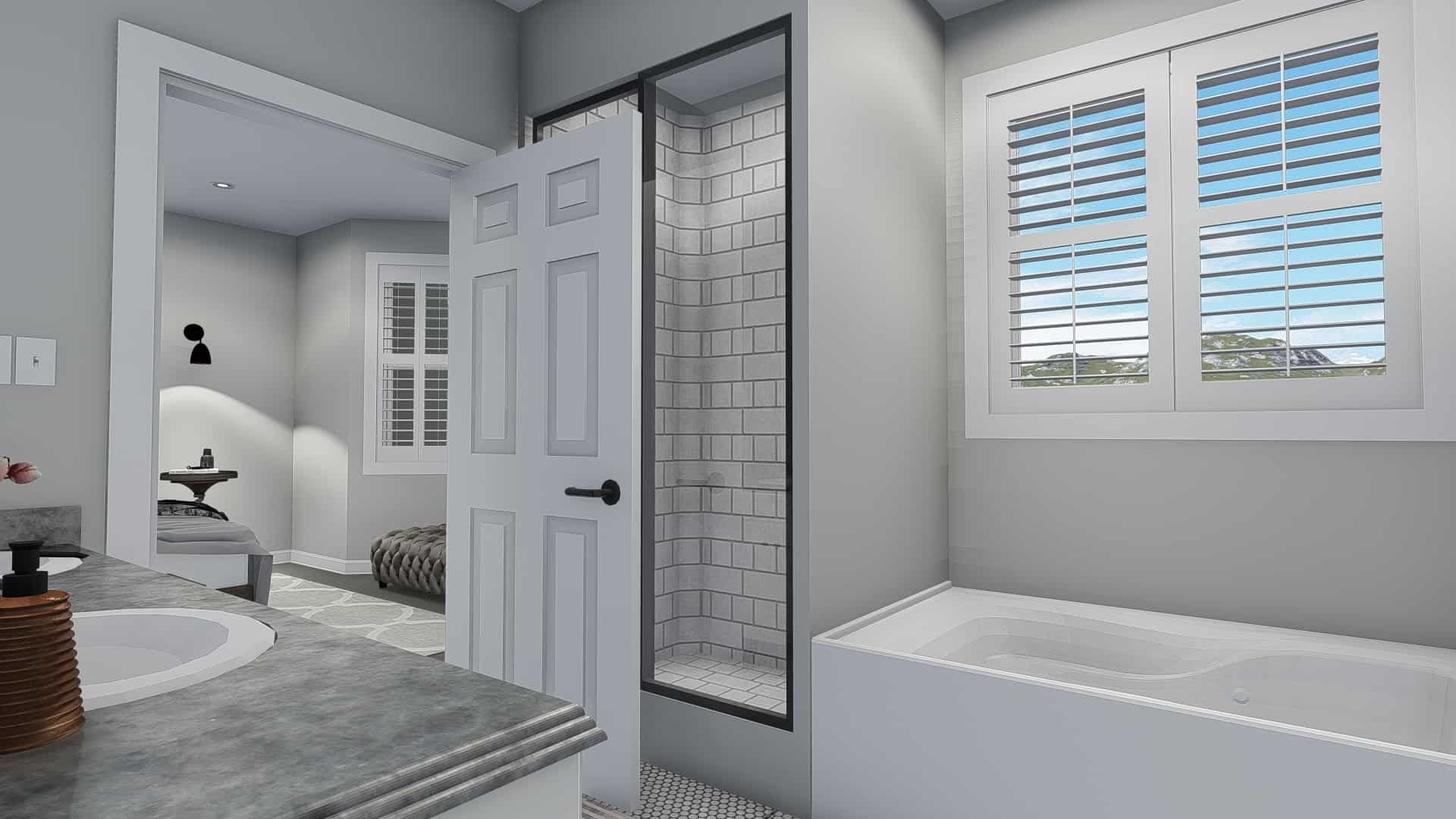 Master Bathroom of this 6-Bedroom, 2481 Sq Ft Plan - 187-1143