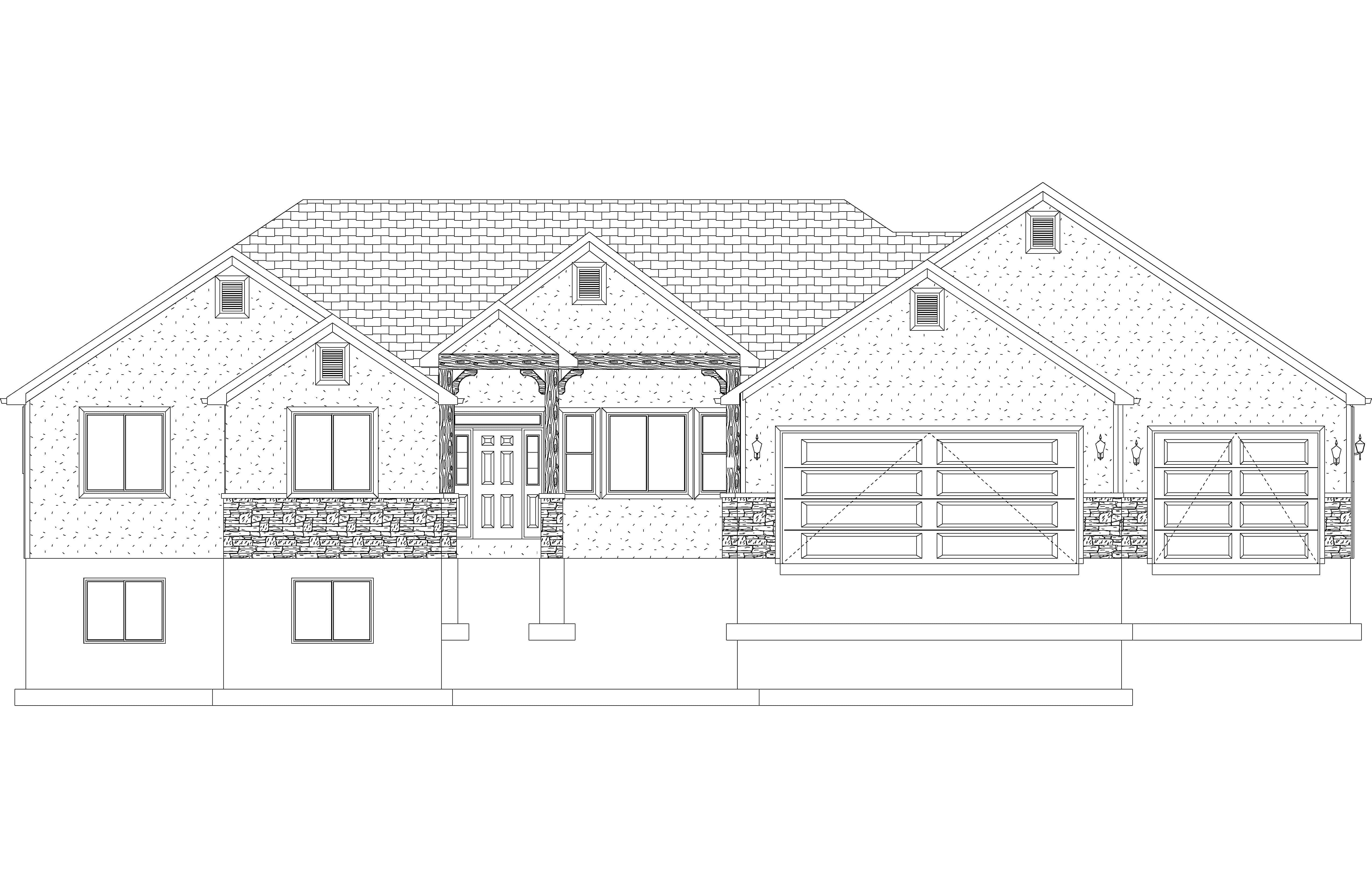 Home Plan Front Elevation of this 5-Bedroom,2254 Sq Ft Plan -187-1144