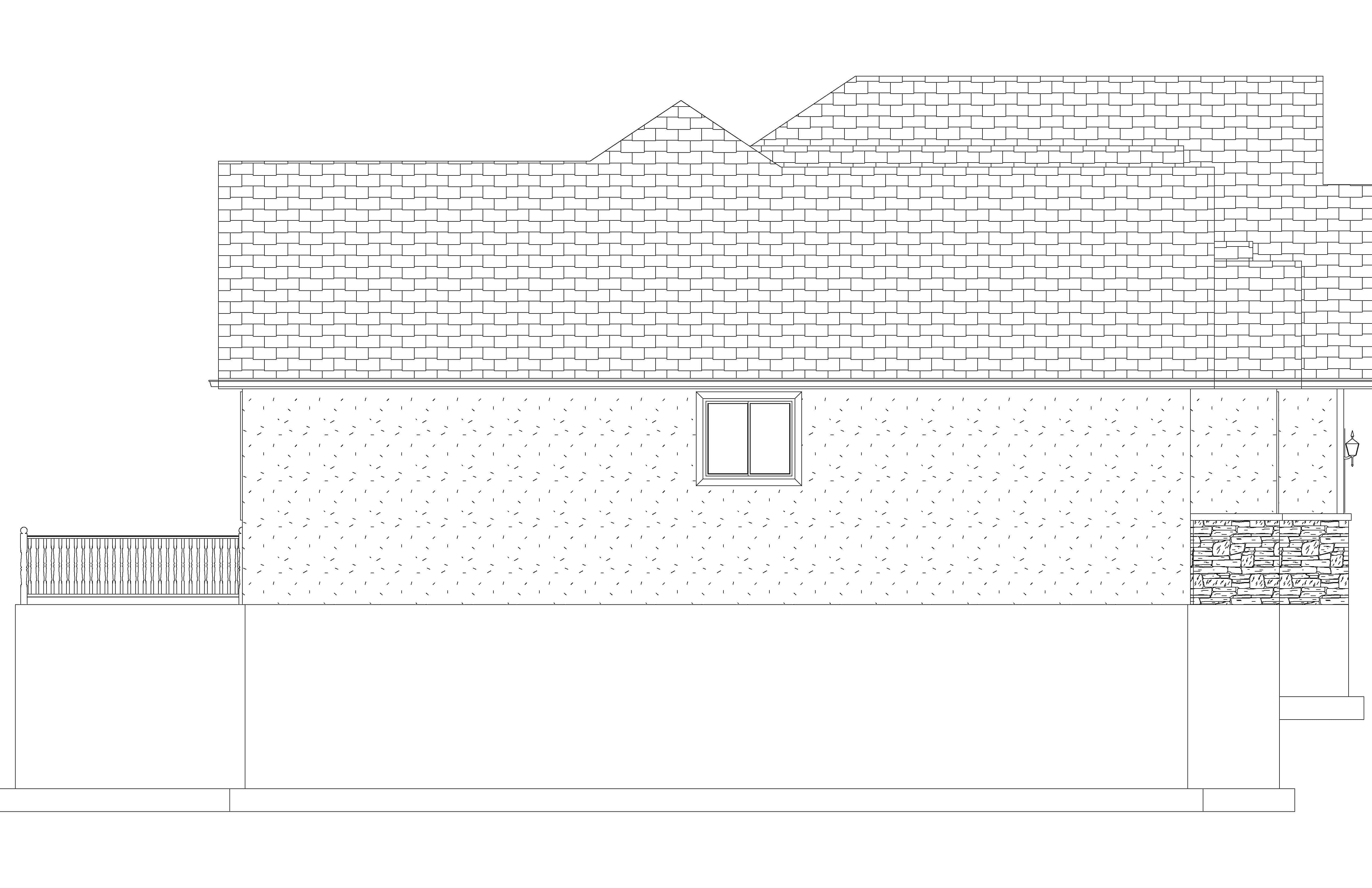 Home Plan Left Elevation of this 5-Bedroom,2254 Sq Ft Plan -187-1144