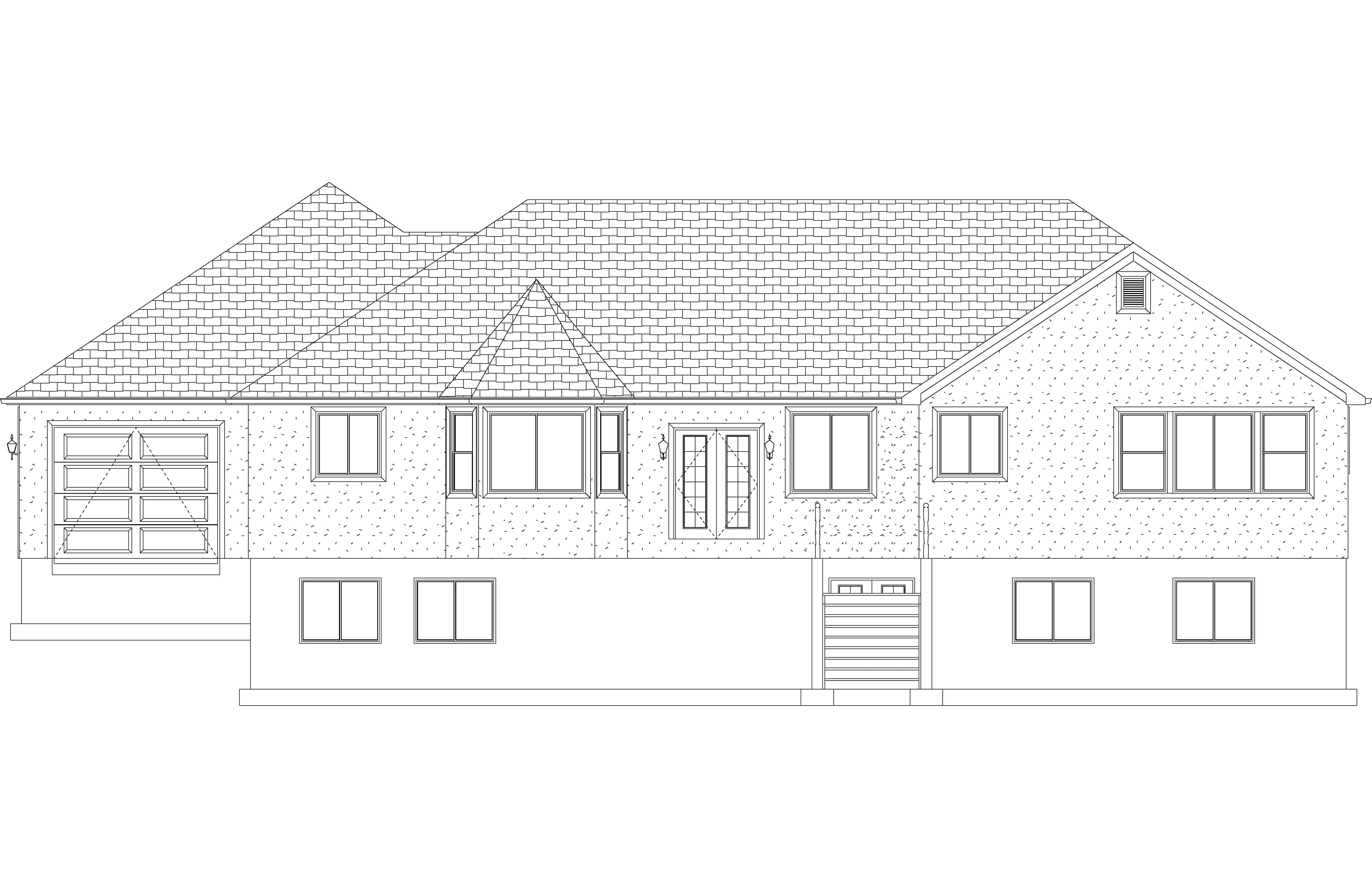 Home Plan Rear Elevation of this 5-Bedroom,2254 Sq Ft Plan -187-1144