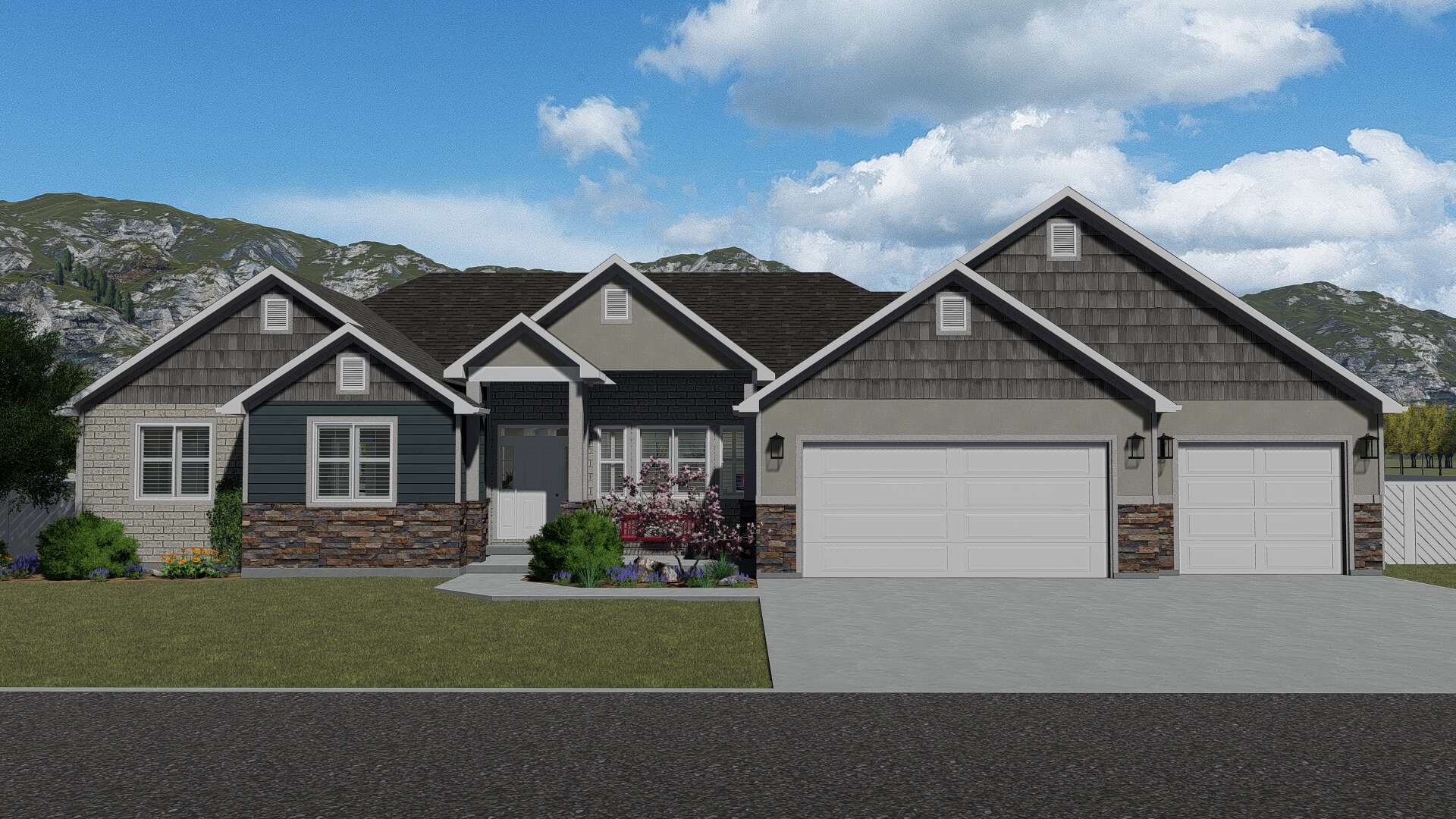Front View of this 5-Bedroom, 2254 Sq Ft Plan - 187-1144