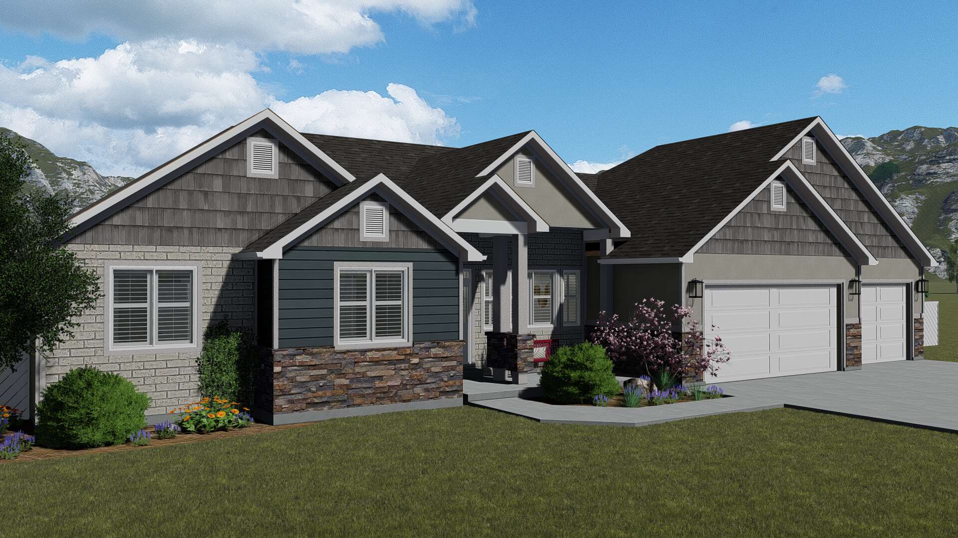 Front View of this 5-Bedroom, 2254 Sq Ft Plan - 187-1144