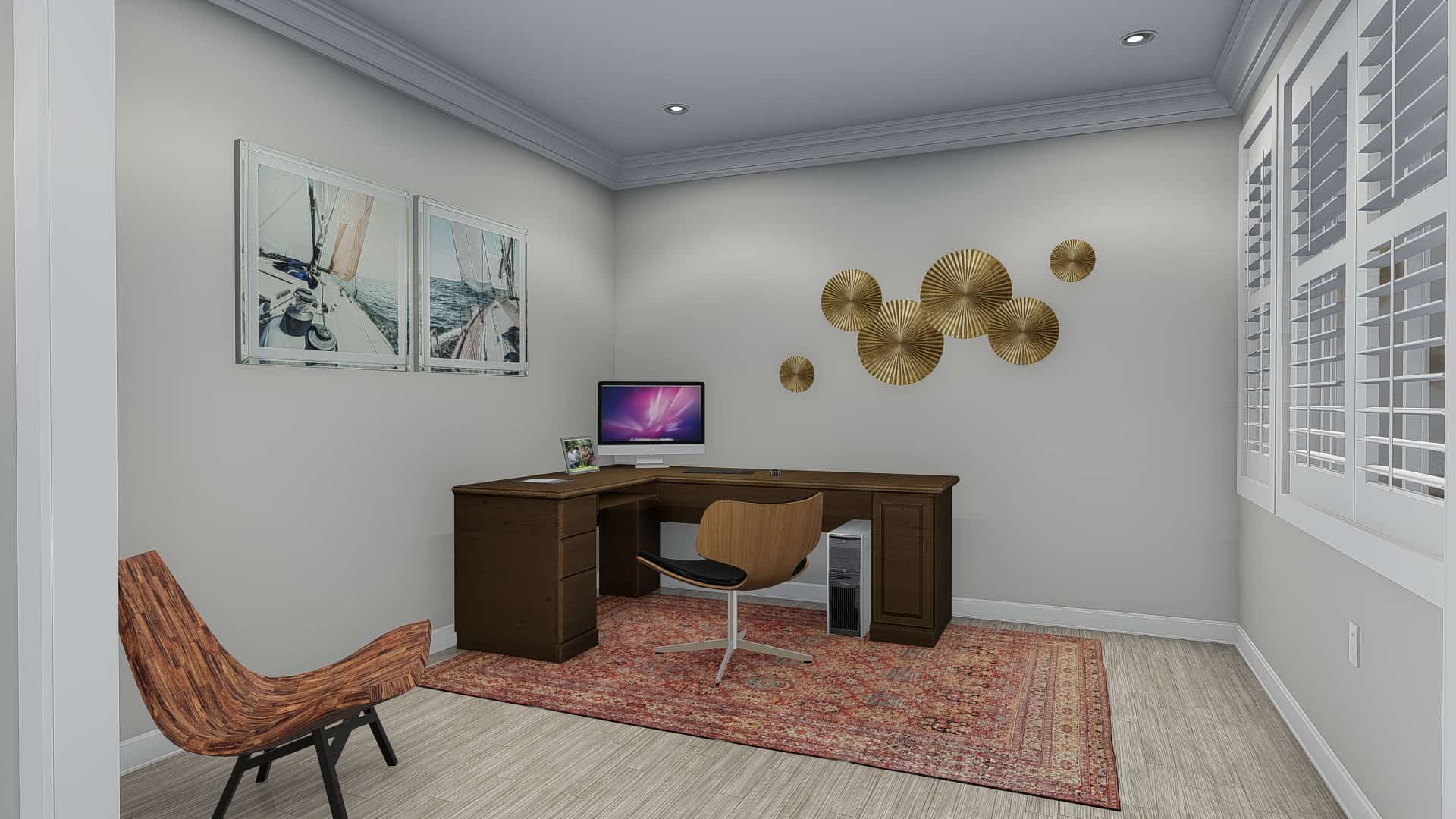 Home Office of this 5-Bedroom, 2254 Sq Ft Plan - 187-1144
