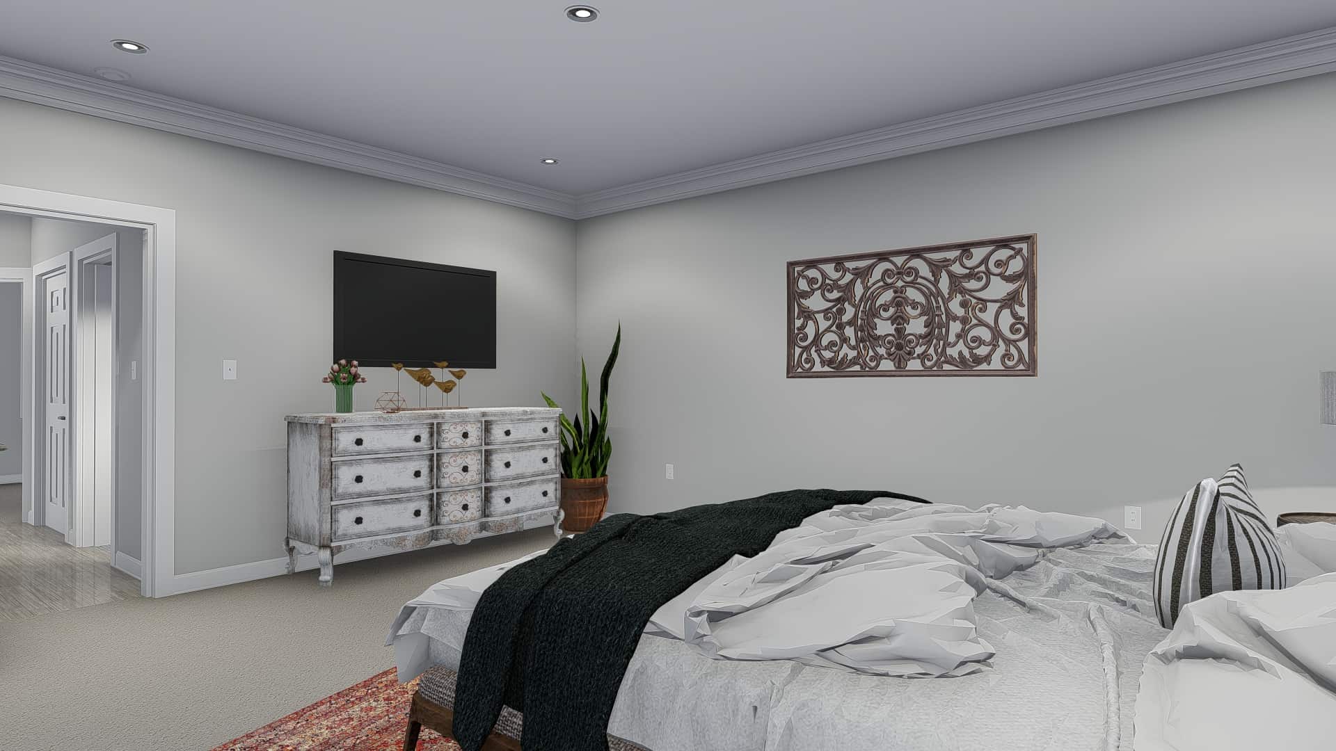 Master Bedroom of this 5-Bedroom, 2254 Sq Ft Plan - 187-1144