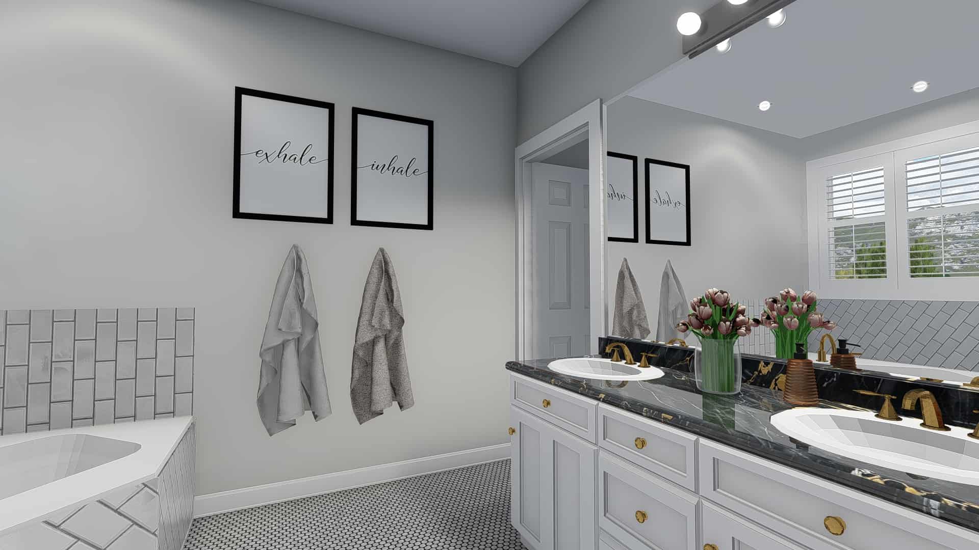 Master Bathroom of this 5-Bedroom, 2254 Sq Ft Plan - 187-1144