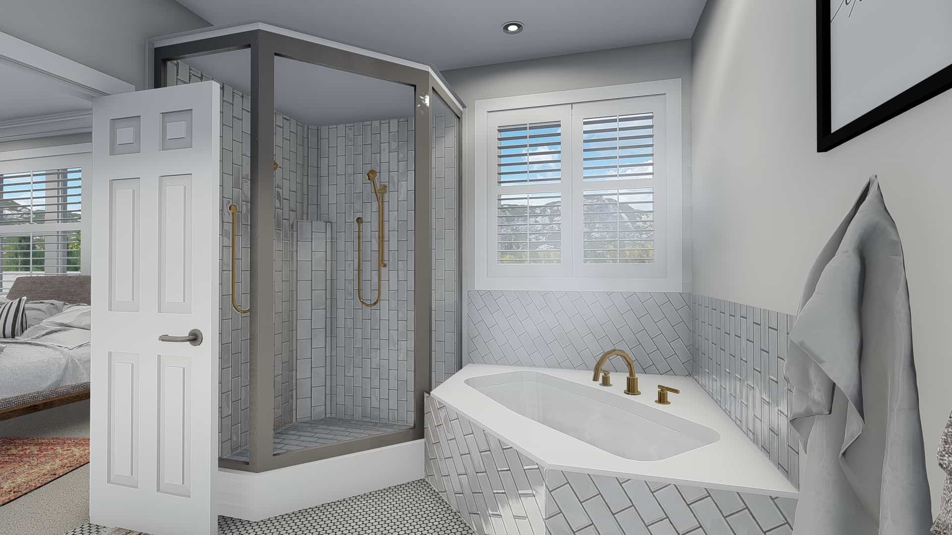 Master Bathroom of this 5-Bedroom, 2254 Sq Ft Plan - 187-1144