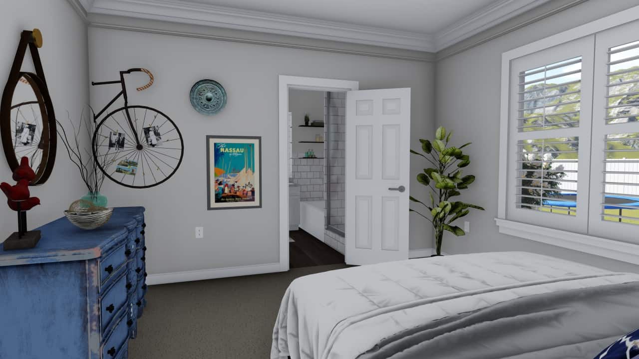 Bedroom of this 5-Bedroom, 1493 Sq Ft Plan - 187-1145