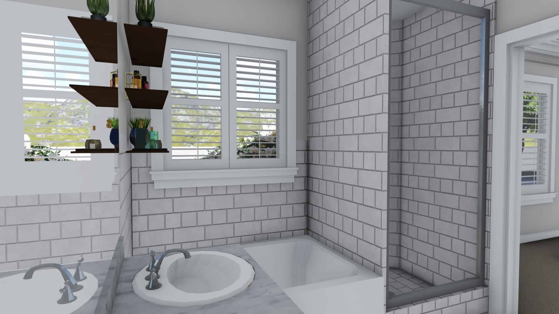 Bathroom of this 5-Bedroom, 1493 Sq Ft Plan - 187-1145