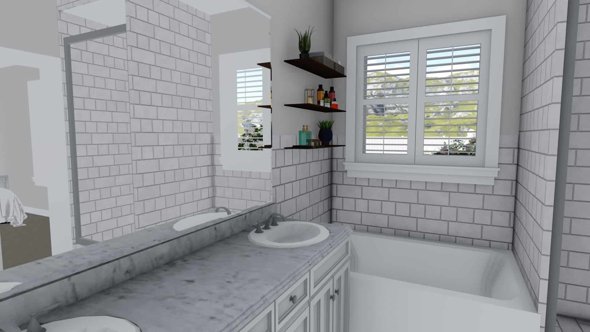 Bathroom of this 5-Bedroom, 1493 Sq Ft Plan - 187-1145