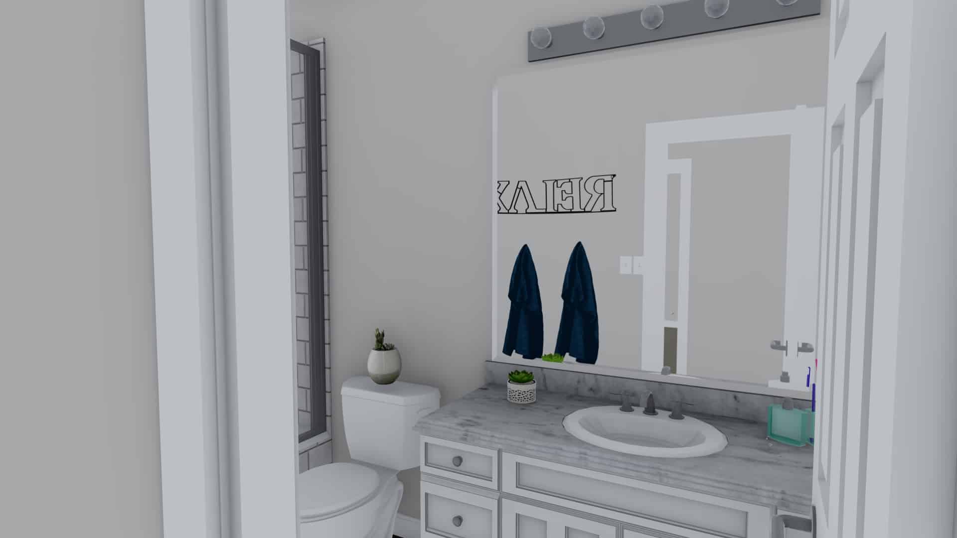 Bathroom of this 5-Bedroom, 1493 Sq Ft Plan - 187-1145
