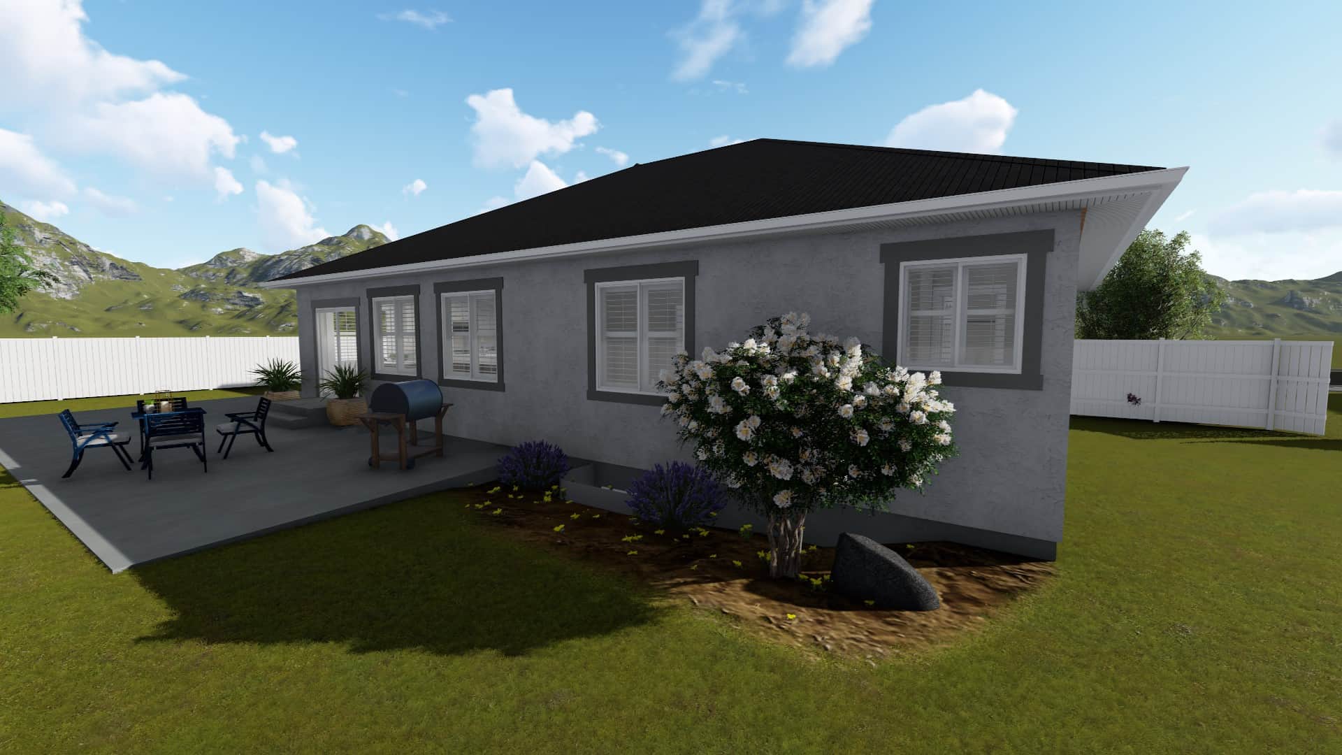 Rear View of this 5-Bedroom, 1493 Sq Ft Plan - 187-1145