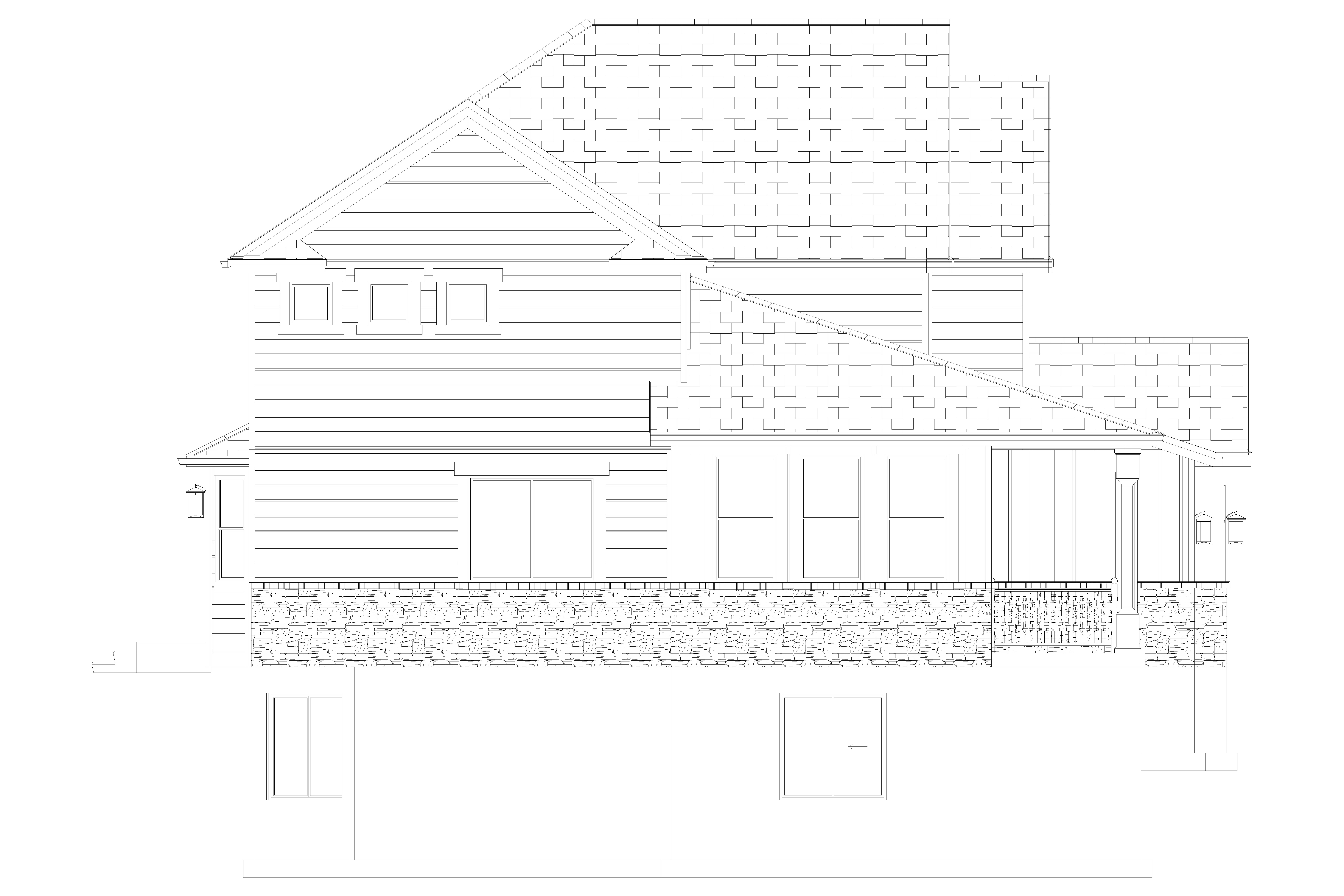 Home Plan Left Elevation of this 5-Bedroom,2438 Sq Ft Plan -187-1146
