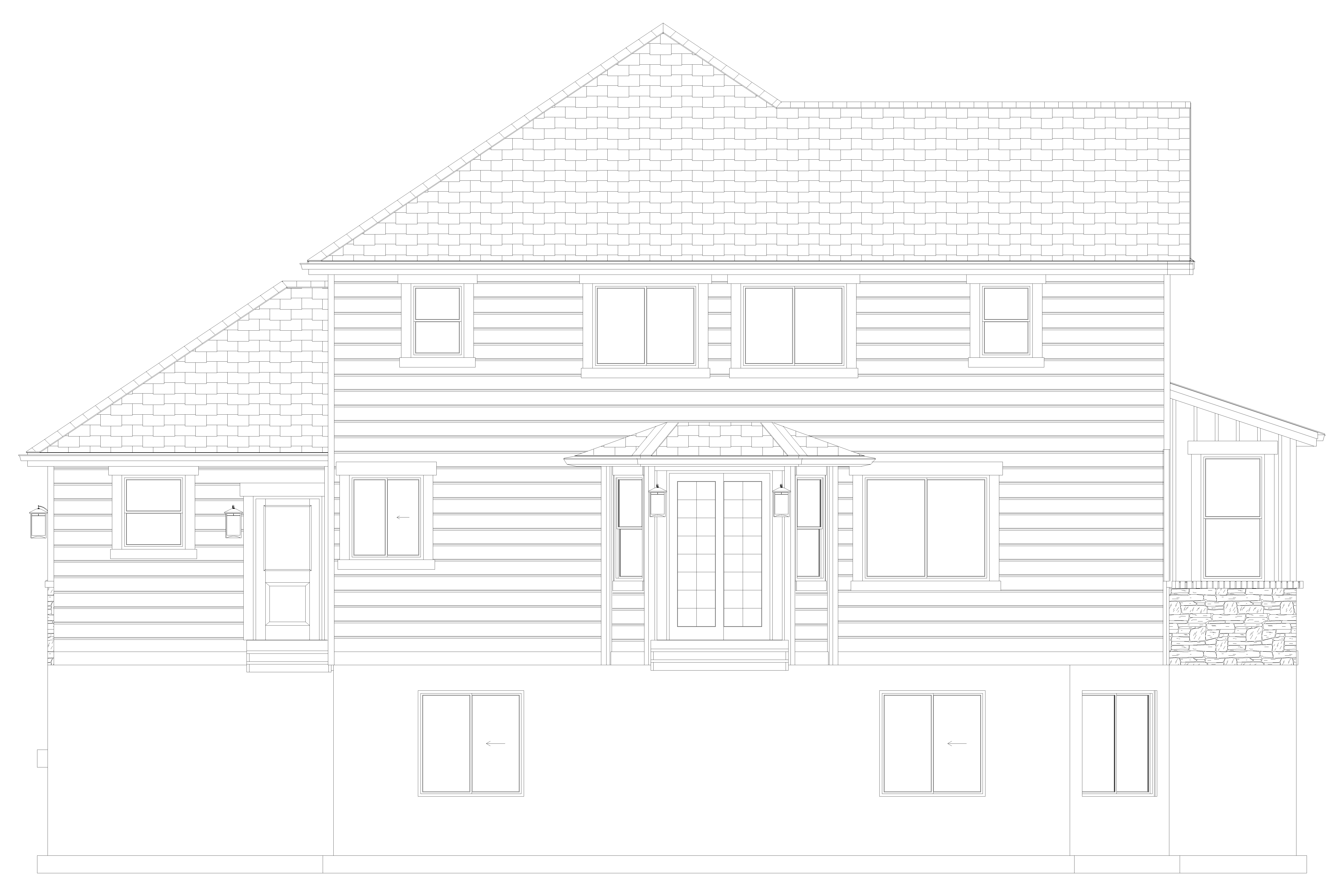 Home Plan Rear Elevation of this 5-Bedroom,2438 Sq Ft Plan -187-1146