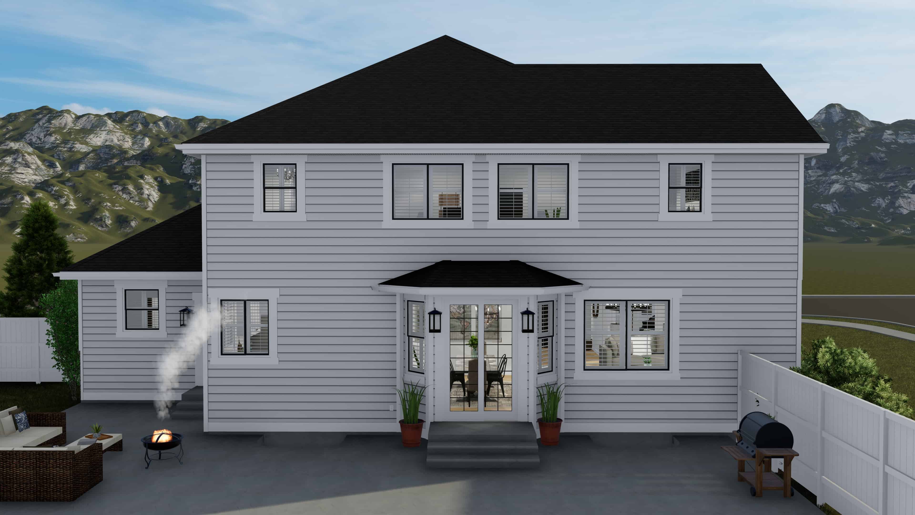 Front View of this 5-Bedroom, 2438 Sq Ft Plan - 187-1146
