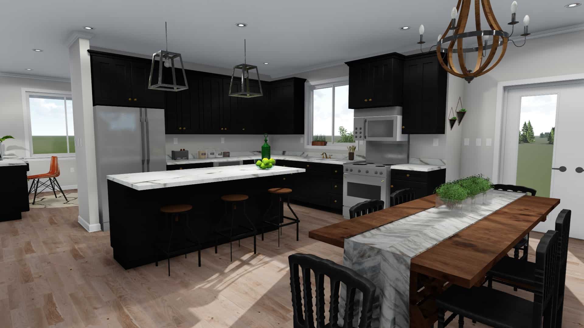 Kitchen of this 6-Bedroom, 1801 Sq Ft Plan - 187-1147