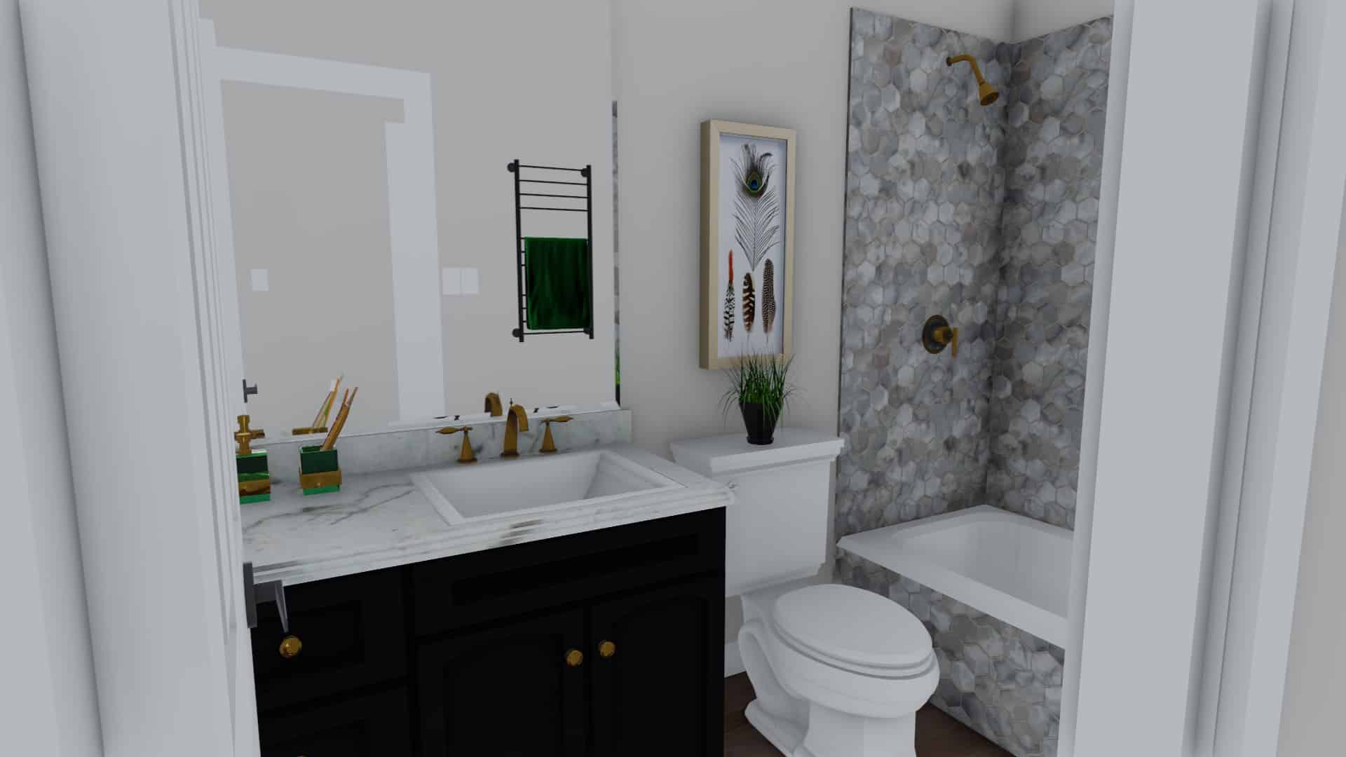 Bathroom of this 6-Bedroom, 1801 Sq Ft Plan - 187-1147