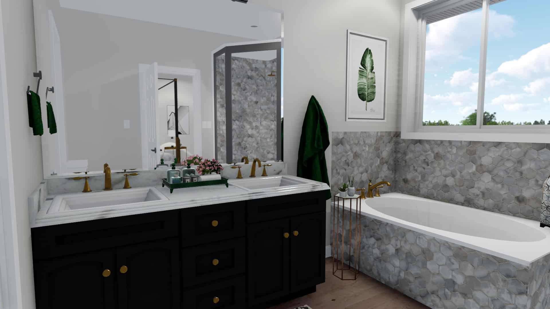 Master Bathroom of this 6-Bedroom, 1801 Sq Ft Plan - 187-1147