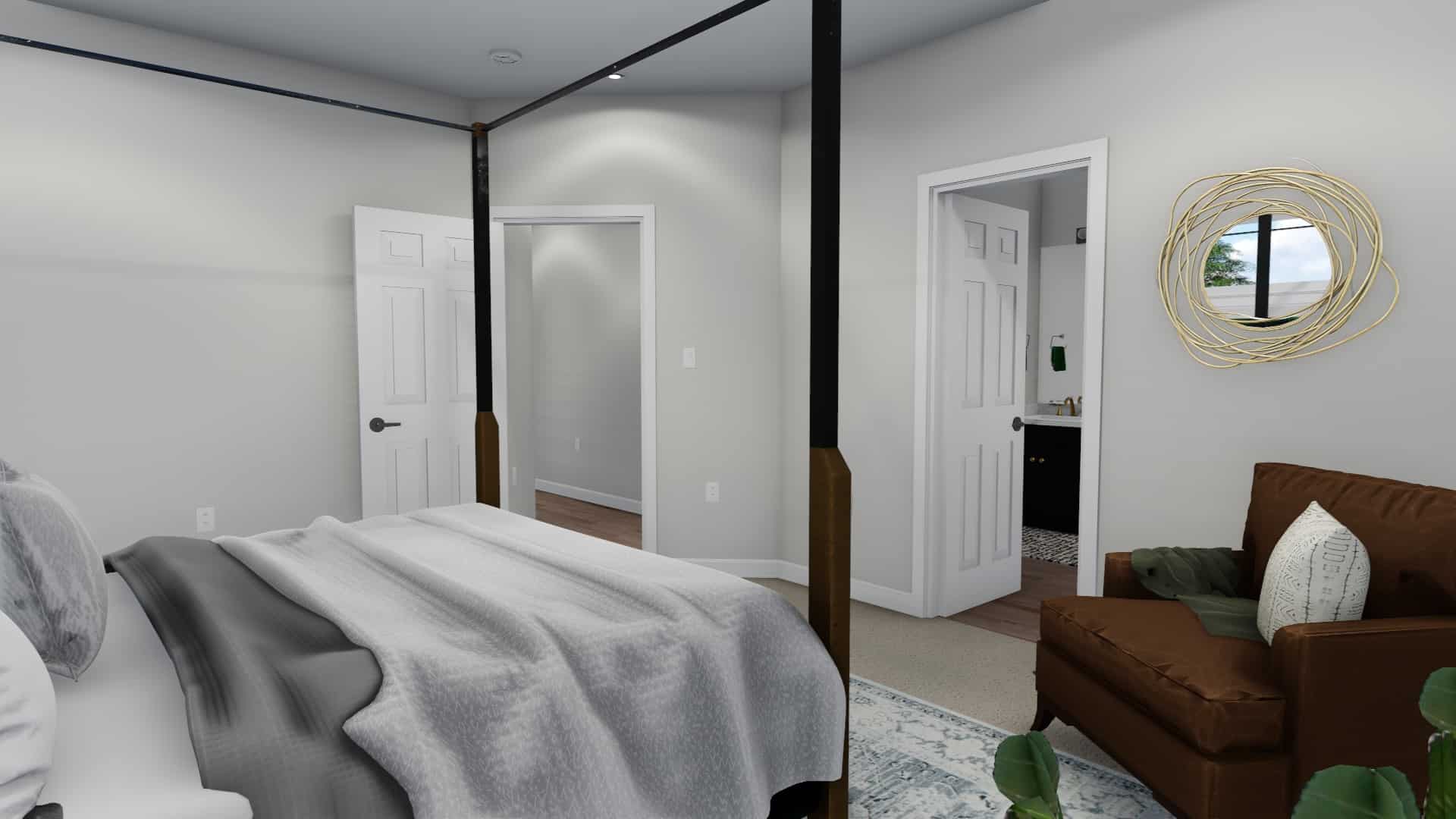 Master Bedroom of this 6-Bedroom, 1801 Sq Ft Plan - 187-1147