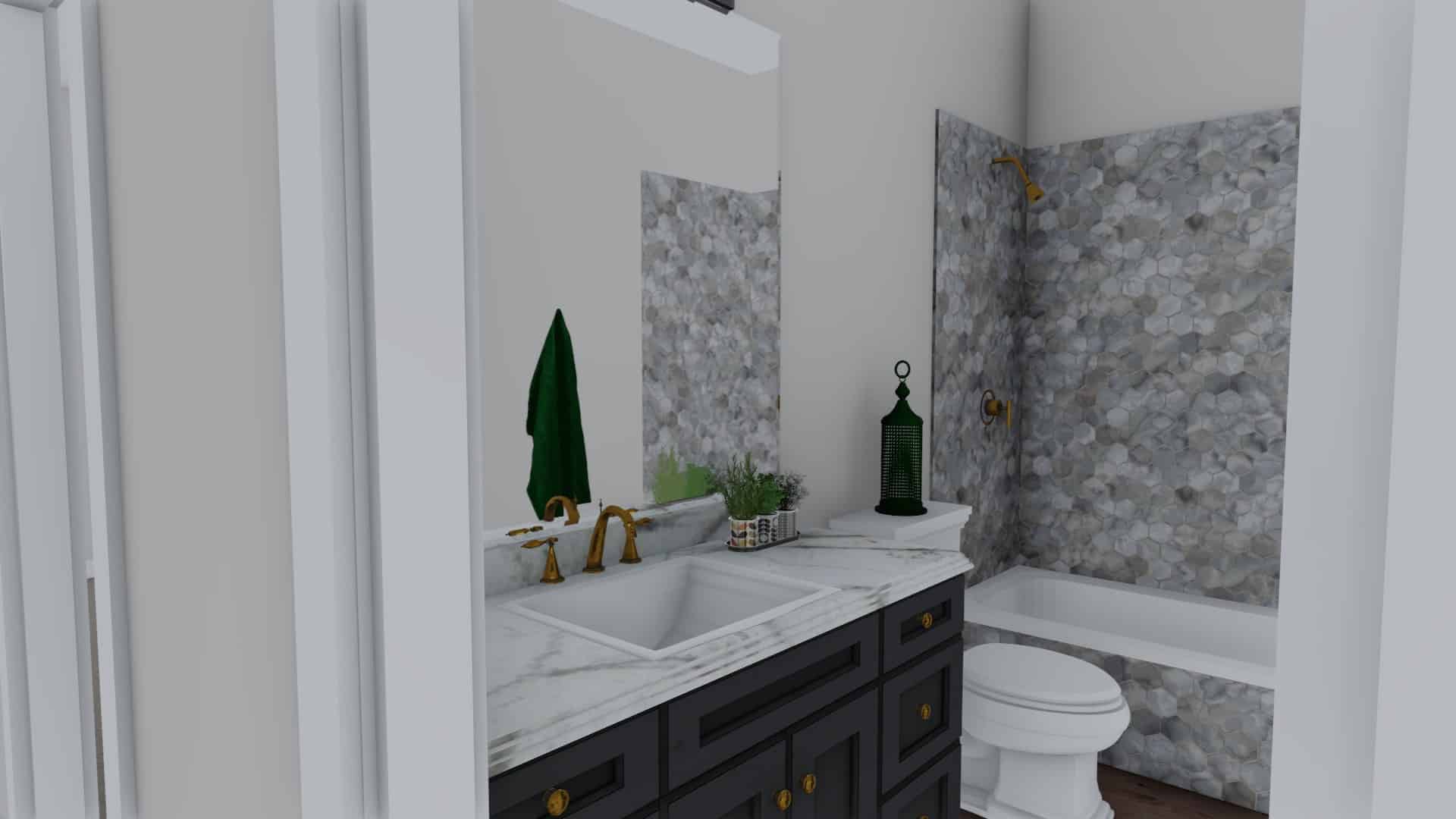 Bathroom of this 6-Bedroom, 1801 Sq Ft Plan - 187-1147