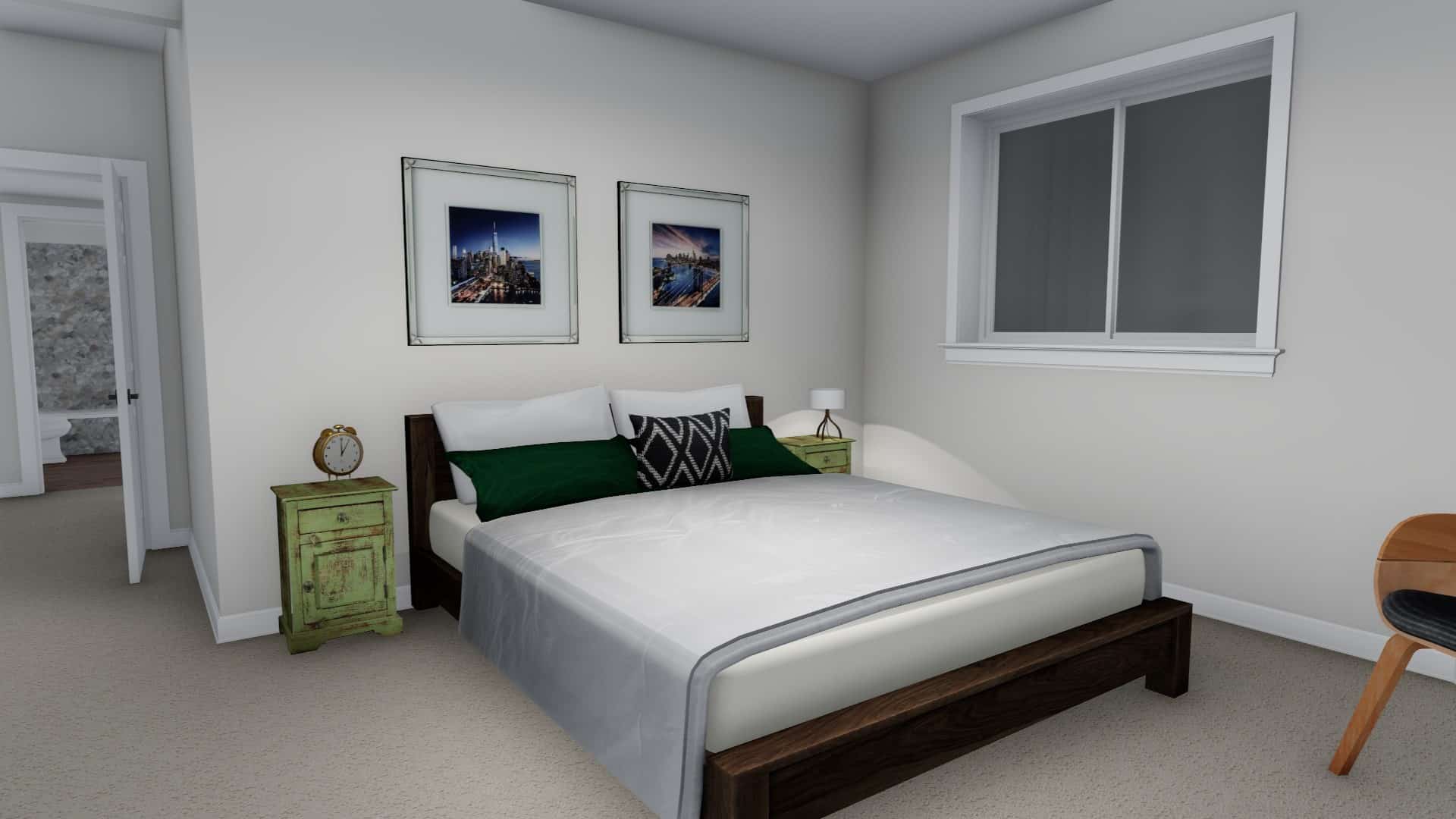 Bedroom of this 6-Bedroom, 1801 Sq Ft Plan - 187-1147