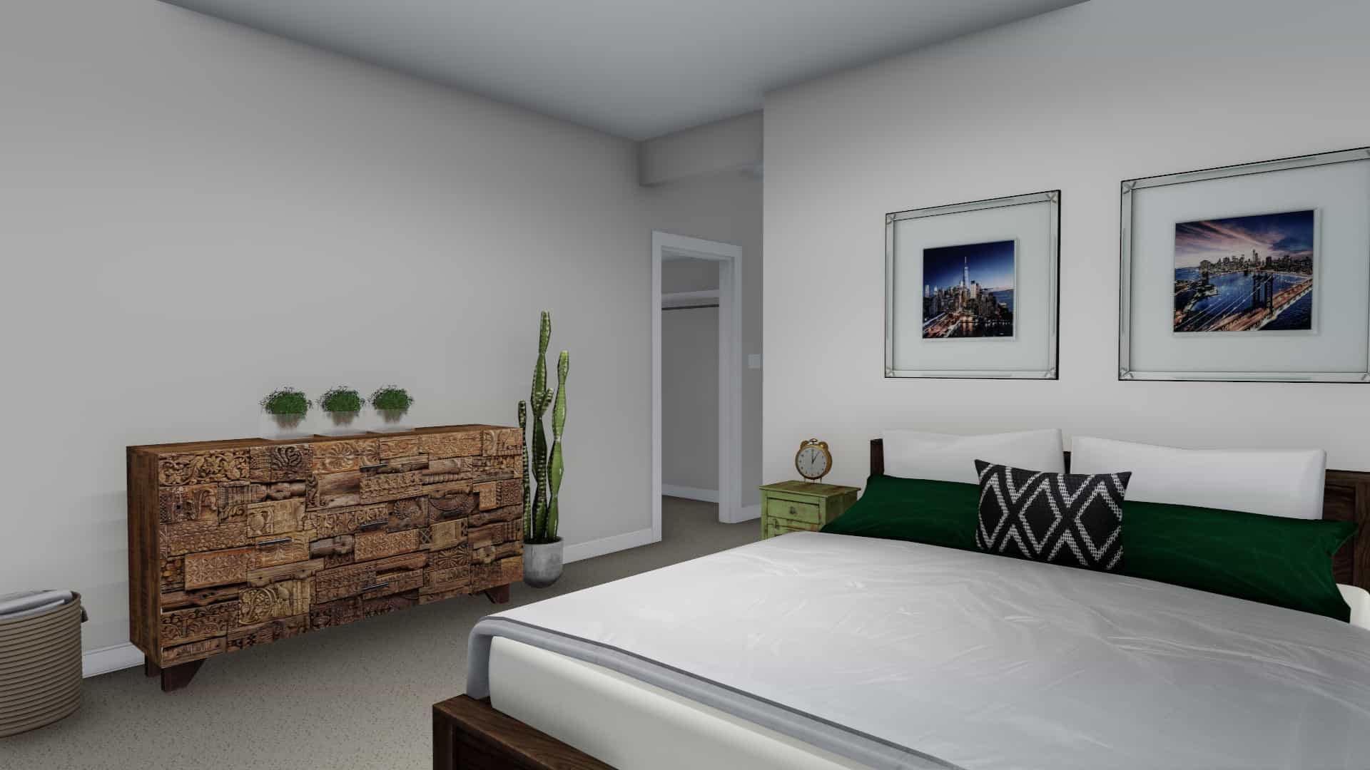 Bedroom of this 6-Bedroom, 1801 Sq Ft Plan - 187-1147