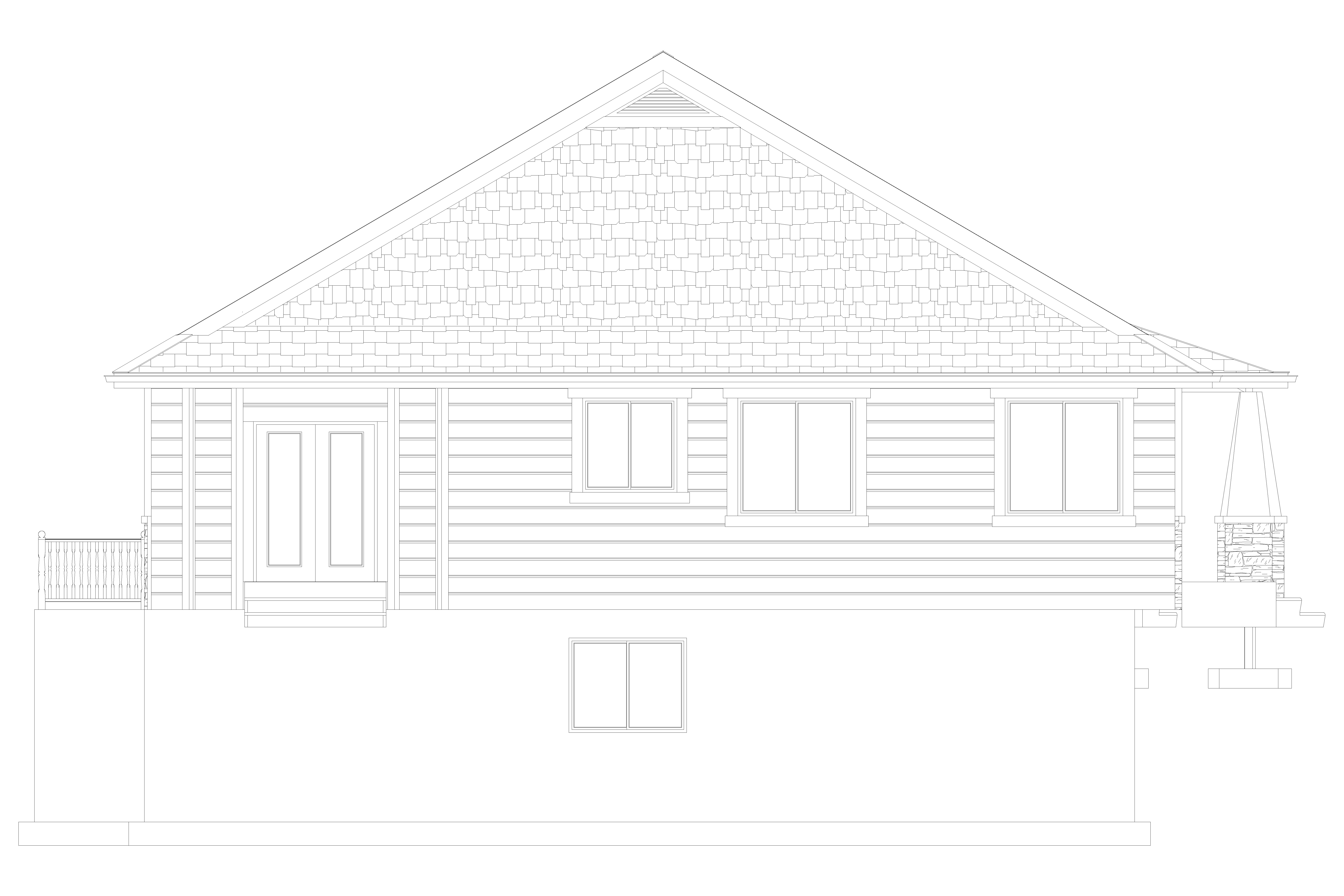 Home Plan Rear Elevation of this 6-Bedroom,1801 Sq Ft Plan -187-1147