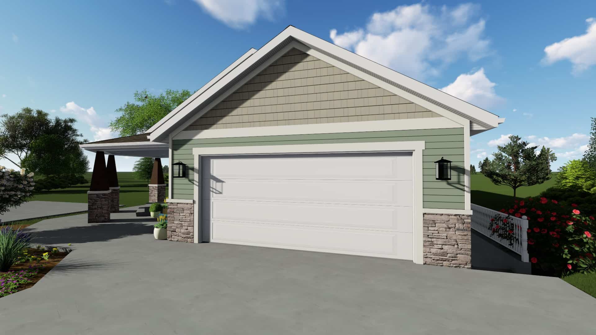 Right Side View of this 6-Bedroom, 1801 Sq Ft Plan - 187-1147