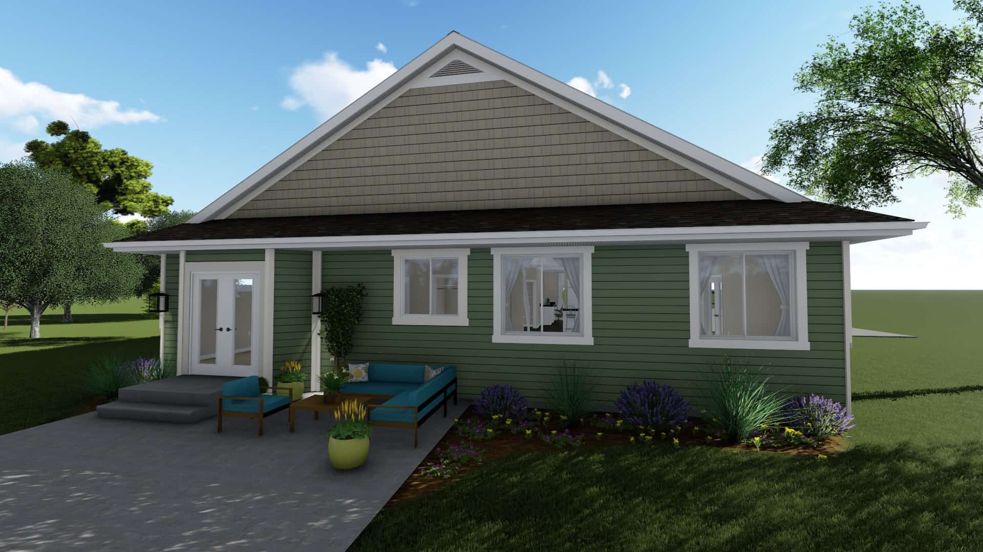 Front view of this 6-Bedroom, 1801 Sq Ft Plan - 187-1147