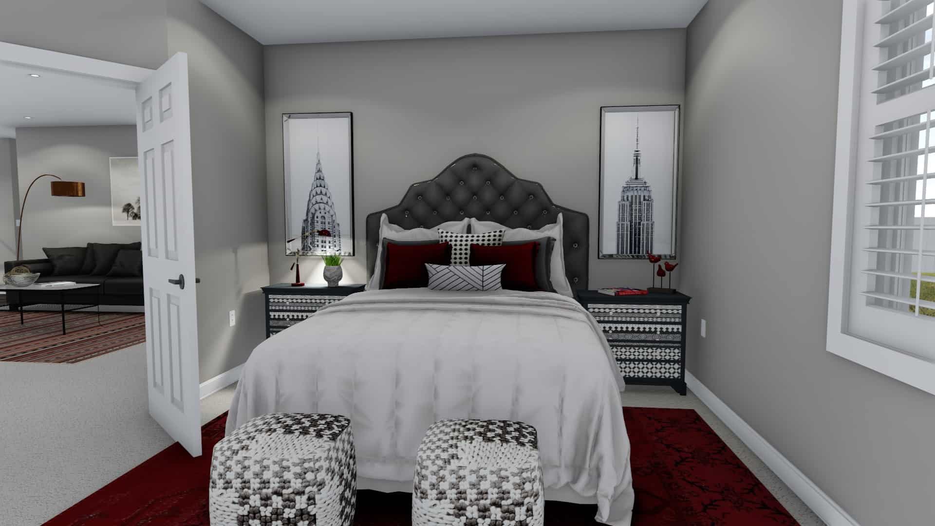 Master Bedroom of this 7-Bedroom, 1635 Sq Ft Plan - 187-1149
