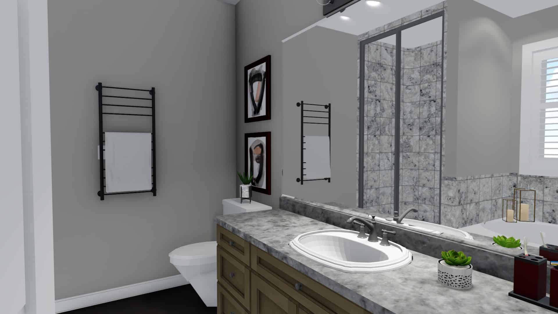 Master Bathroom of this 7-Bedroom, 1635 Sq Ft Plan - 187-1149