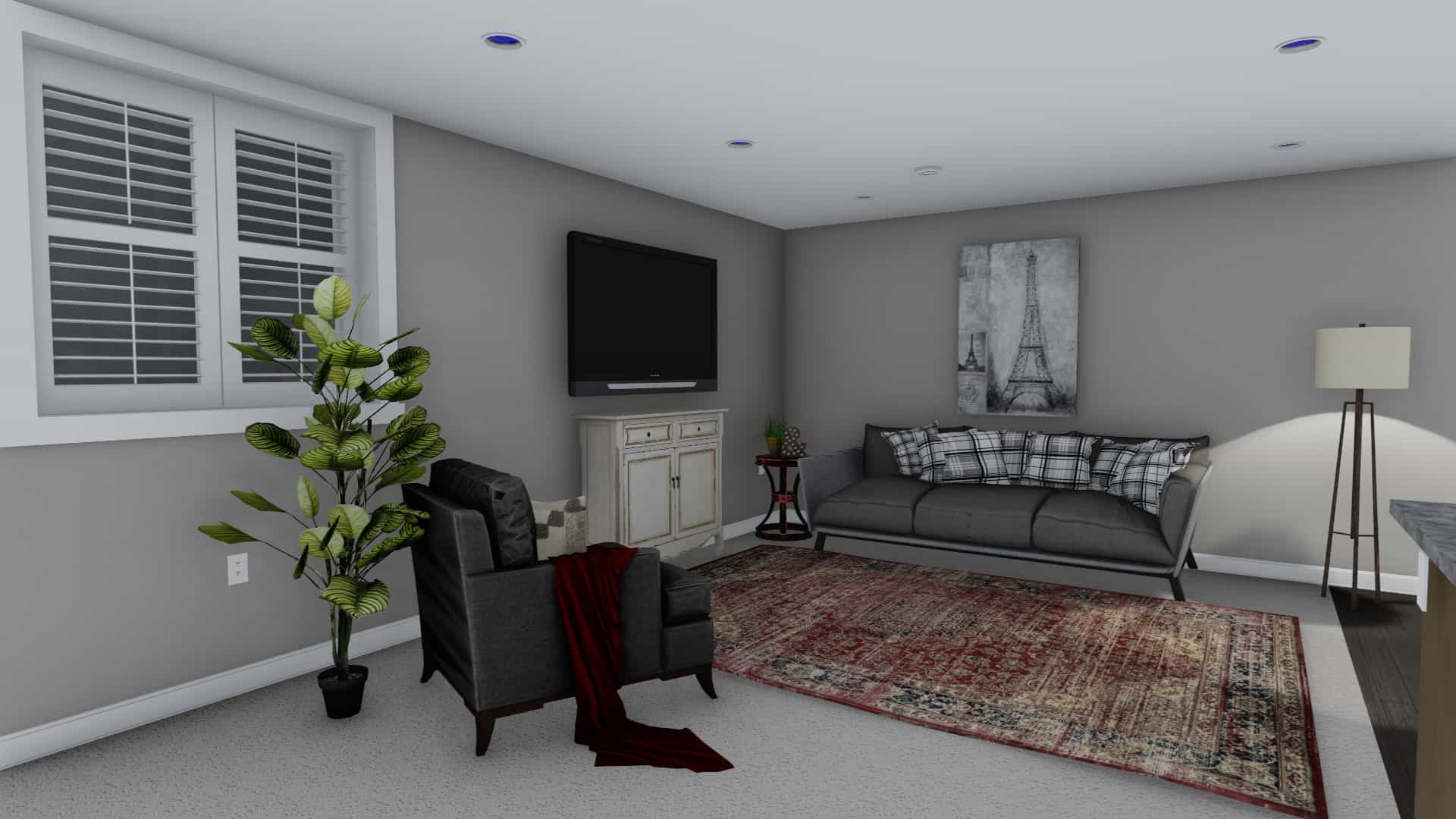 Family Room of this 7-Bedroom, 1635 Sq Ft Plan - 187-1149