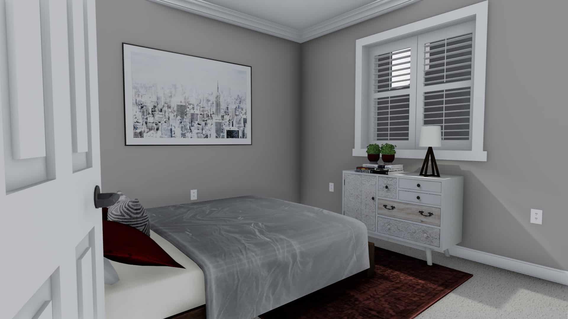 Bedroom of this 7-Bedroom, 1635 Sq Ft Plan - 187-1149