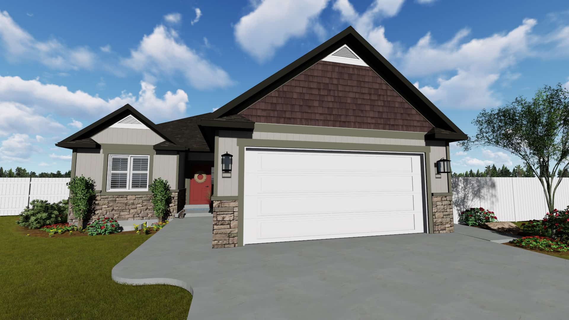 Front view of this 7-Bedroom, 1635 Sq Ft Plan - 187-1149