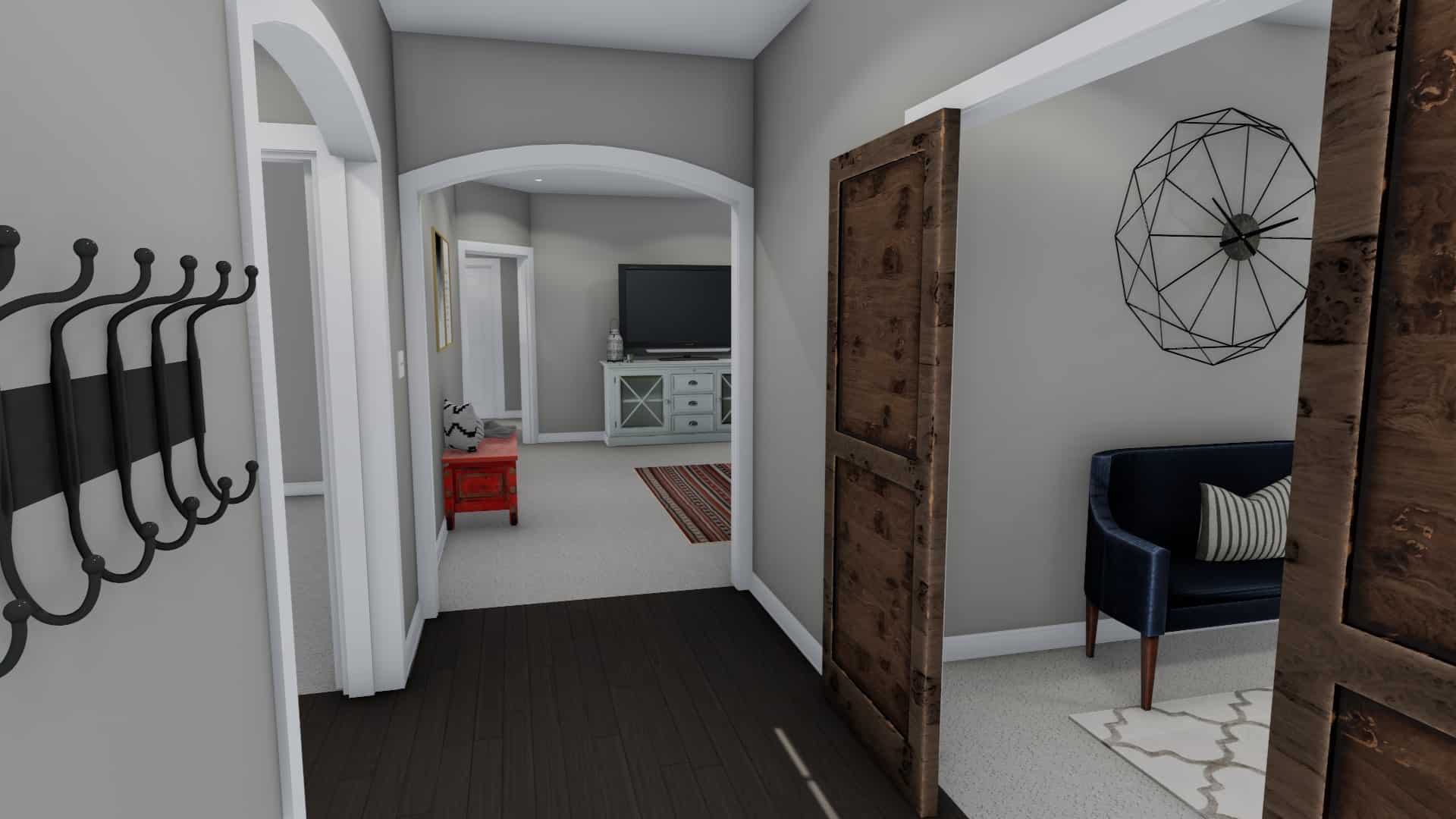 Entry Hall of this 7-Bedroom, 1635 Sq Ft Plan - 187-1149
