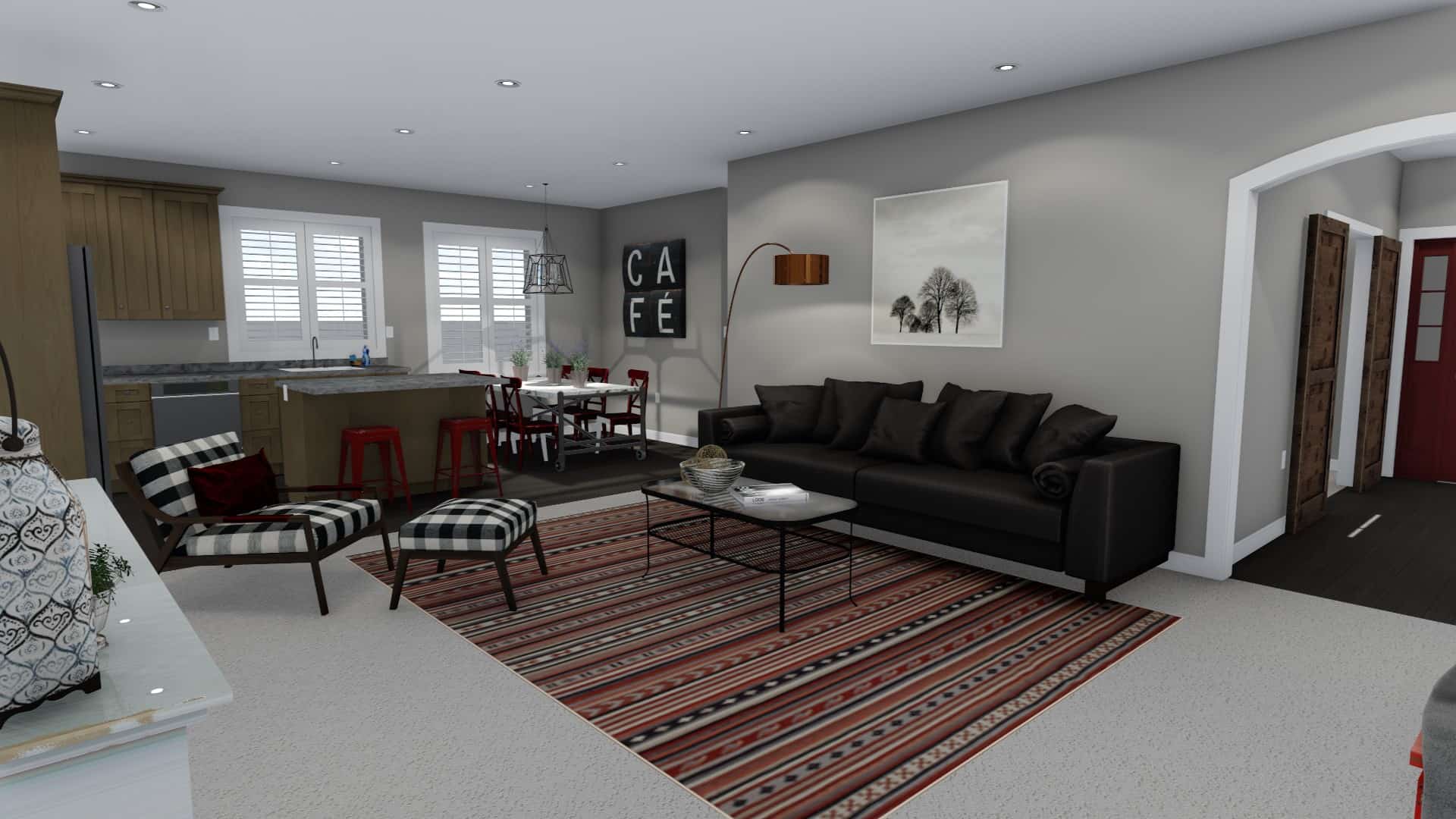 Family Room of this 7-Bedroom, 1635 Sq Ft Plan - 187-1149