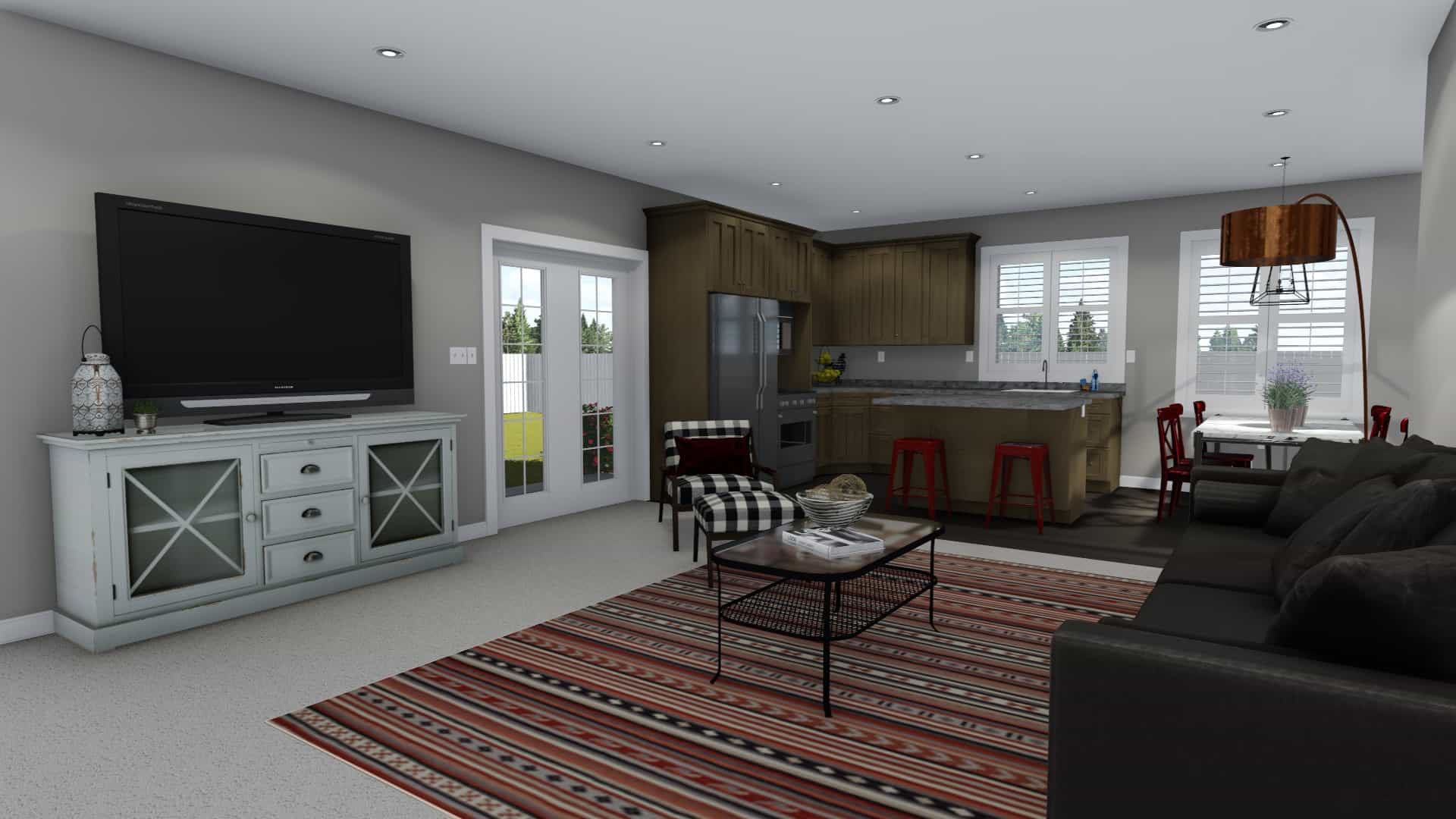 Family Room of this 7-Bedroom, 1635 Sq Ft Plan - 187-1149