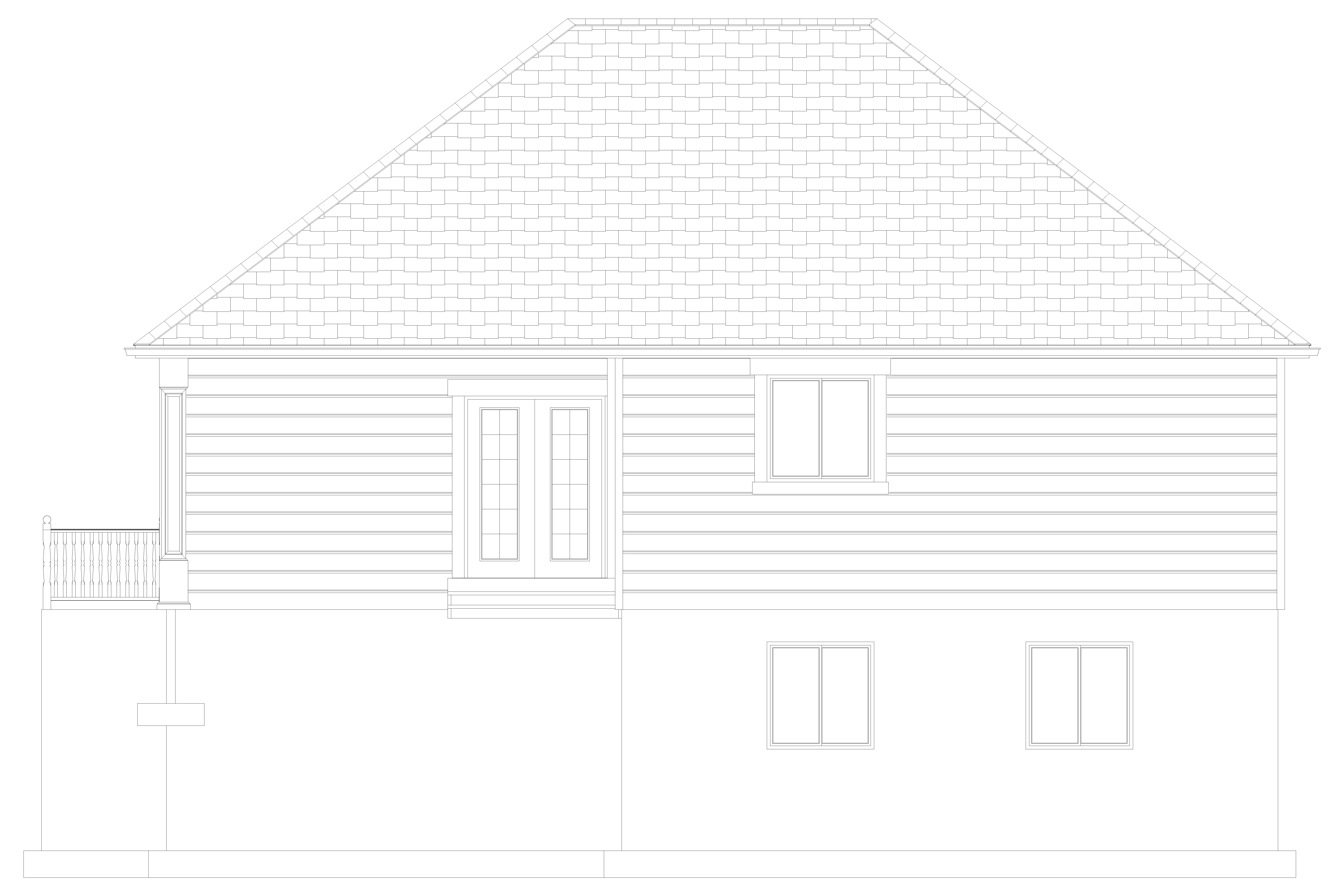 Home Plan Rear Elevation of this 7-Bedroom,1635 Sq Ft Plan -187-1149