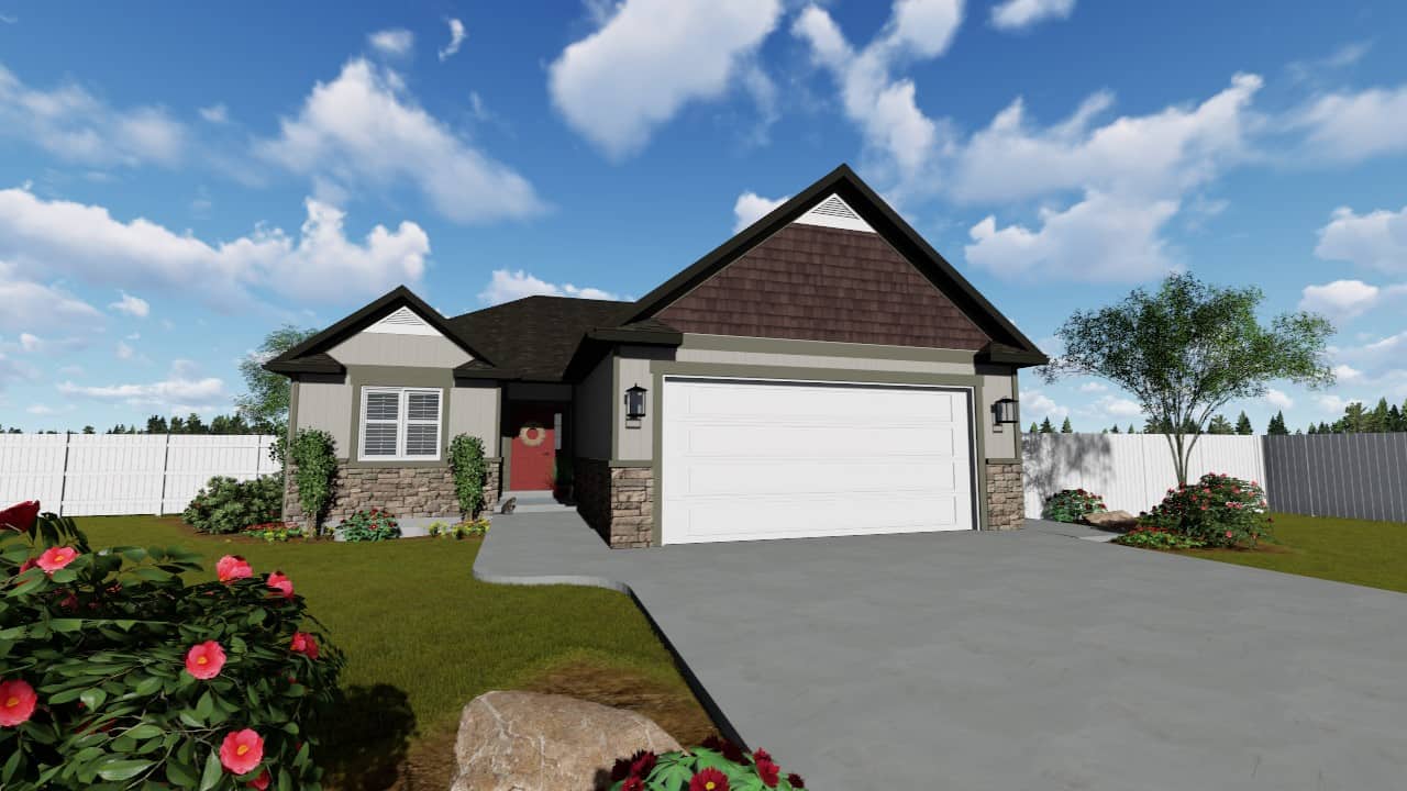Front View of this 7-Bedroom, 1635 Sq Ft Plan - 187-1149