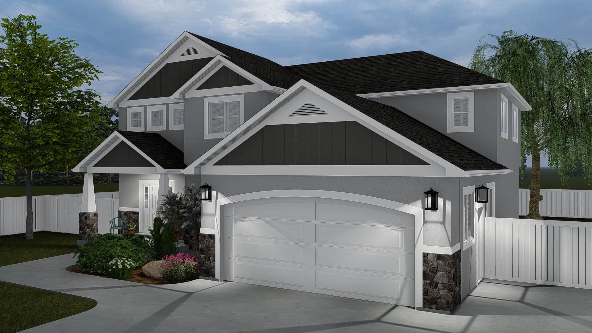 Front View of this 4-Bedroom, 2473 Sq Ft Plan - 187-1150