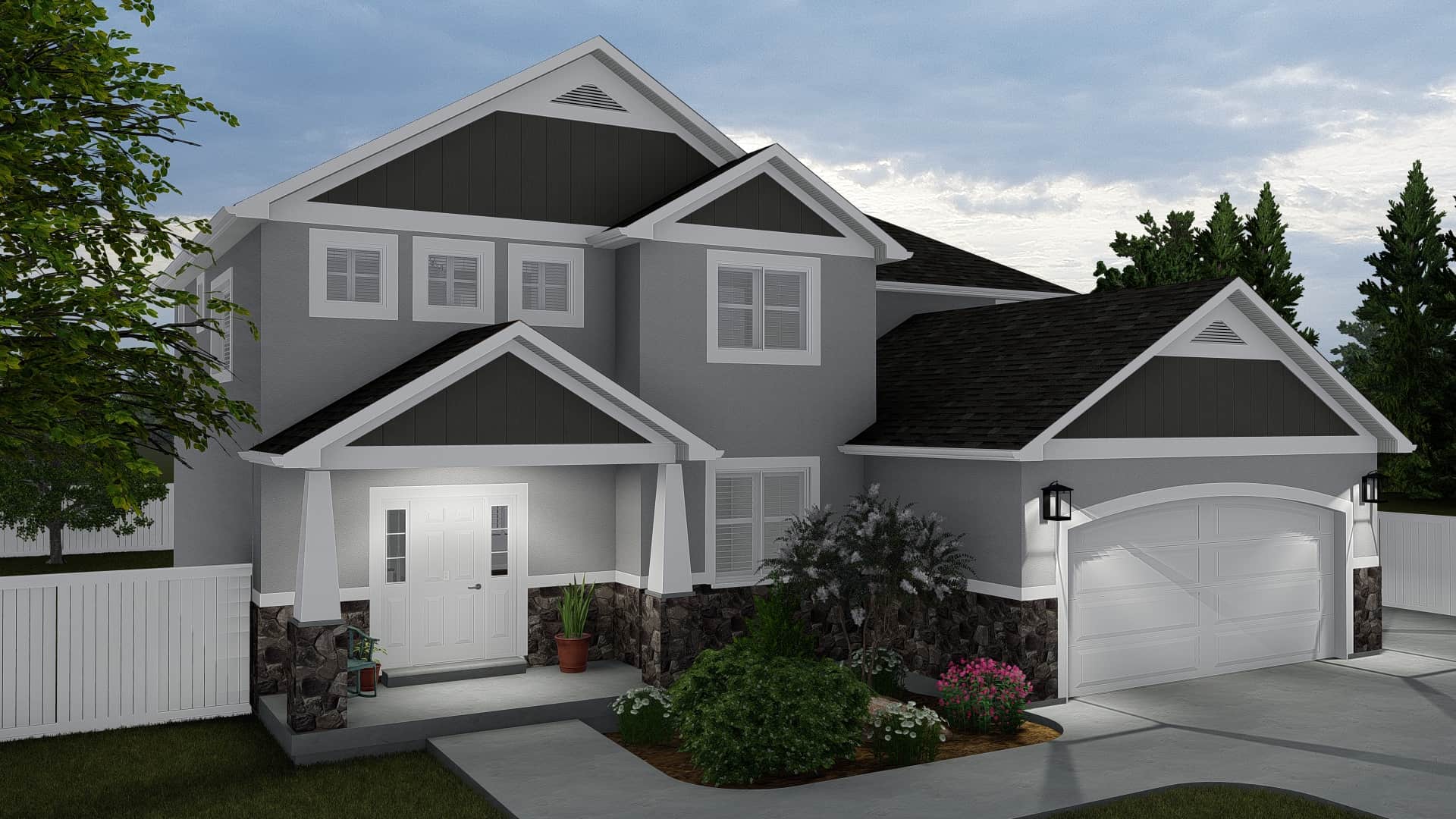 Front View of this 4-Bedroom, 2473 Sq Ft Plan - 187-1150