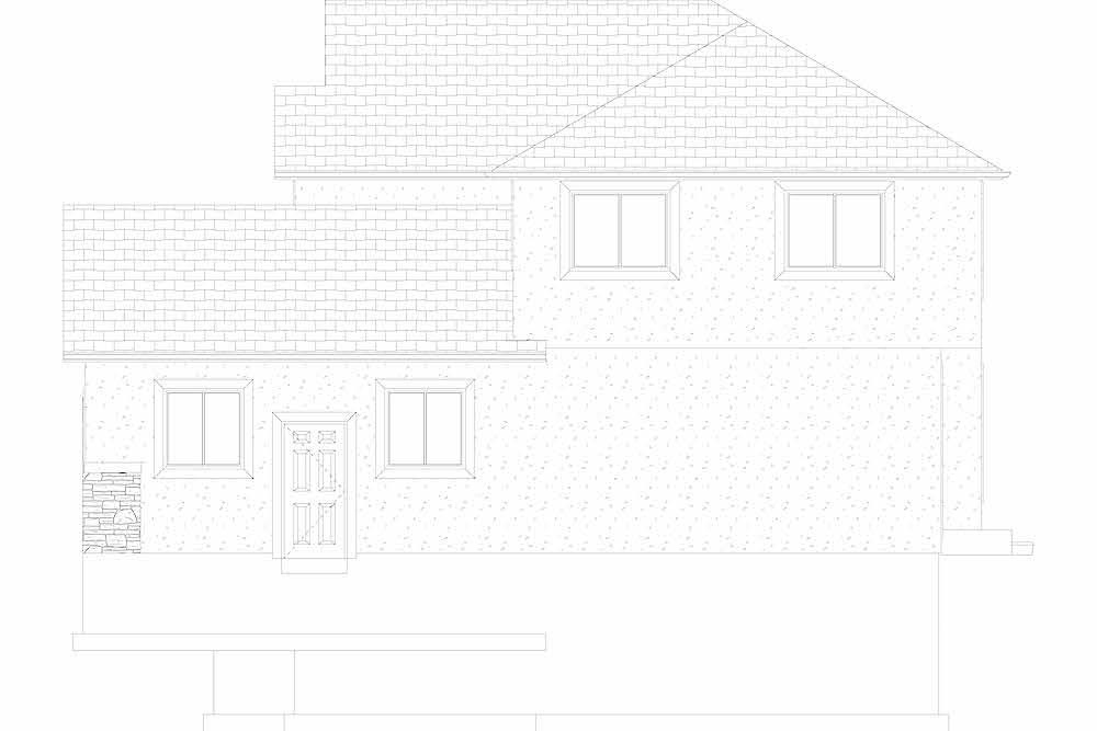 Home Plan Right Elevation of this 4-Bedroom,2473 Sq Ft Plan -187-1150
