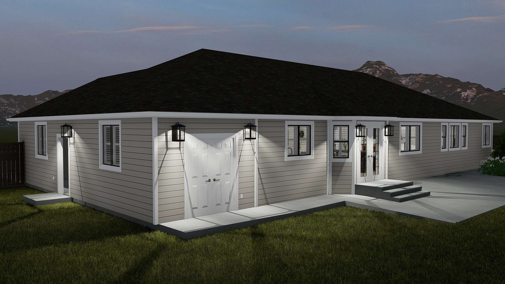 Side View of this 3-Bedroom, 1861 Sq Ft Plan - 187-1151
