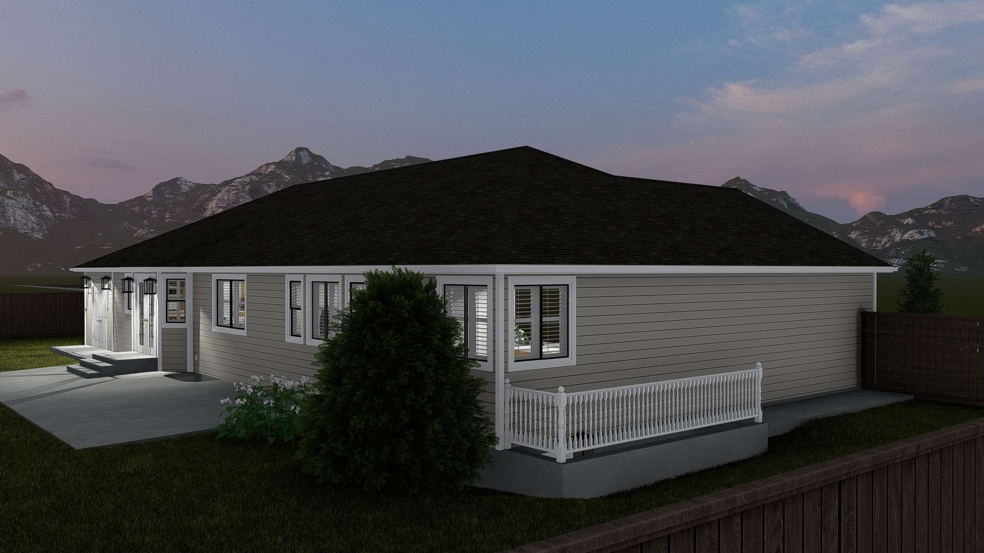 Side View of this 3-Bedroom, 1861 Sq Ft Plan - 187-1151