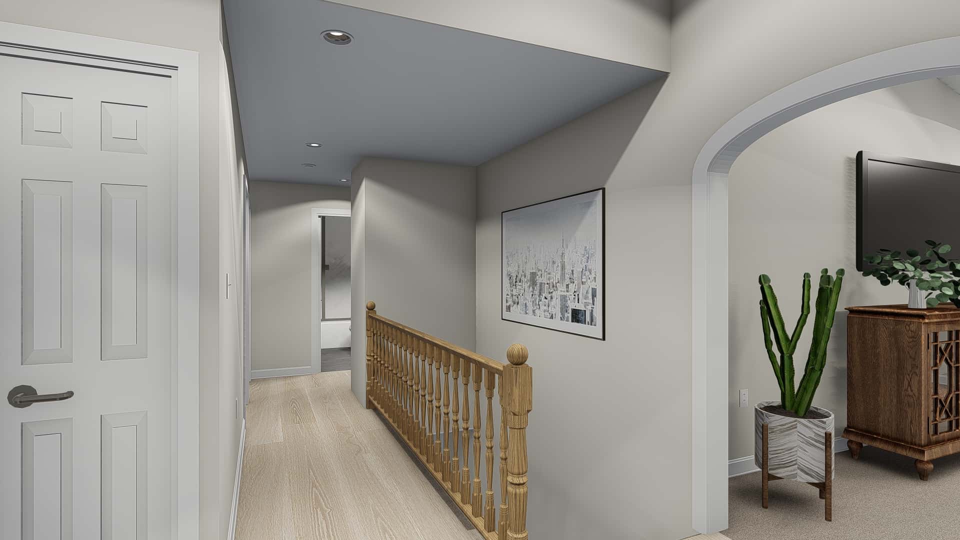 Hallway of this 3-Bedroom, 1861 Sq Ft Plan - 187-1151