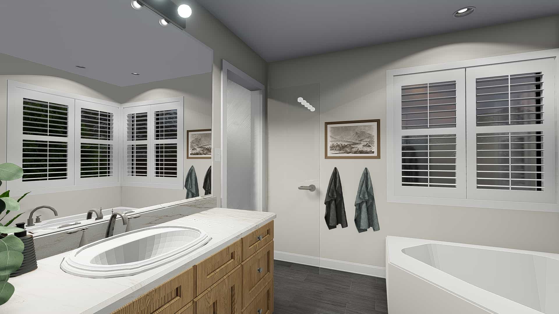 Master Bathroom of this 3-Bedroom, 1861 Sq Ft Plan - 187-1151
