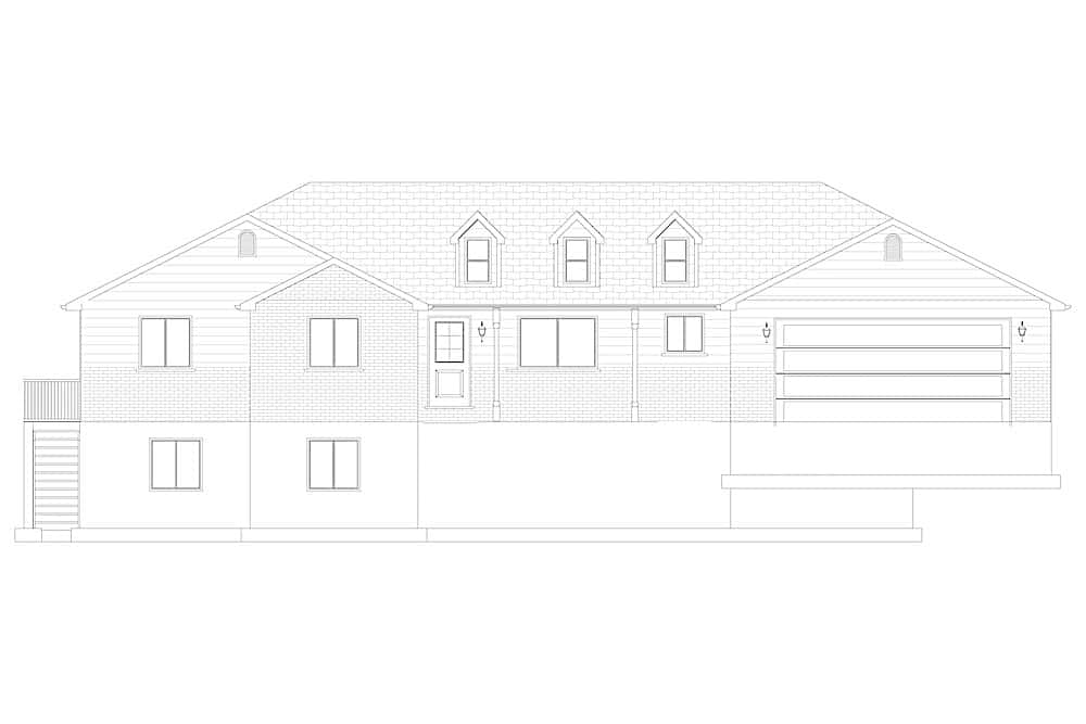 Home Plan Front Elevation of this 3-Bedroom,1861 Sq Ft Plan -187-1151
